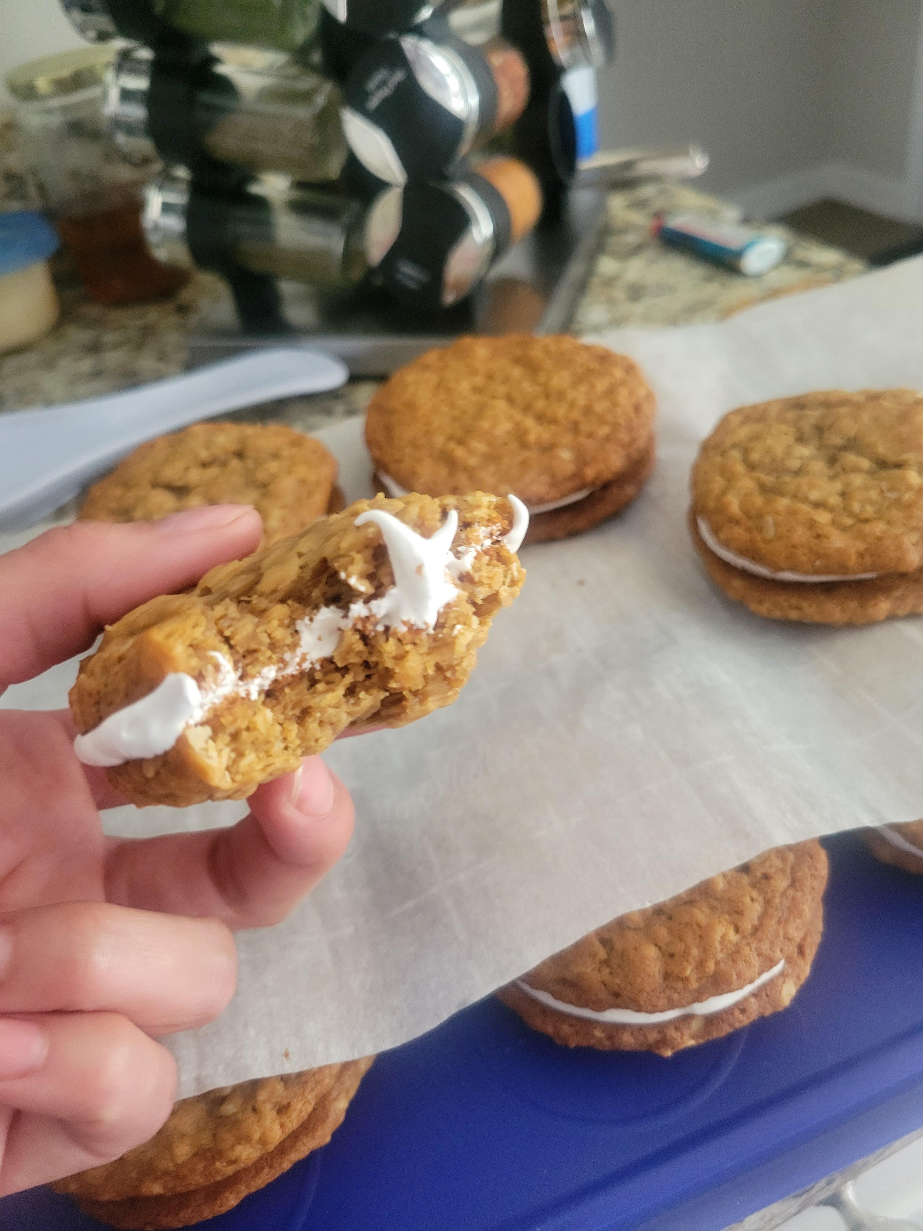 Oatmeal creme pies with homemade marshmallow fluff ) r/Baking