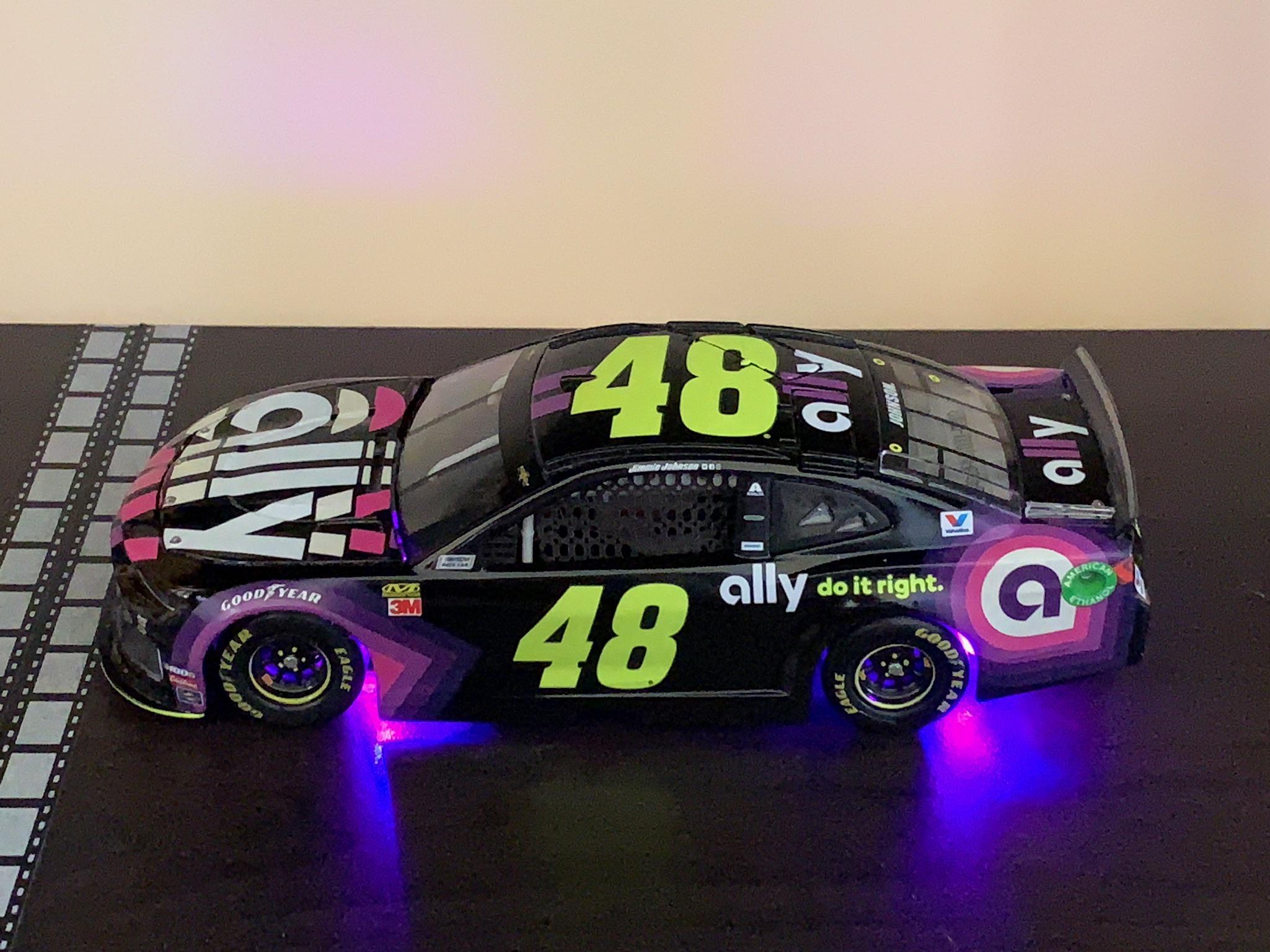 Show & Tell Tuesday Purple underglow on the 48 Ally Camaro r/NASCAR