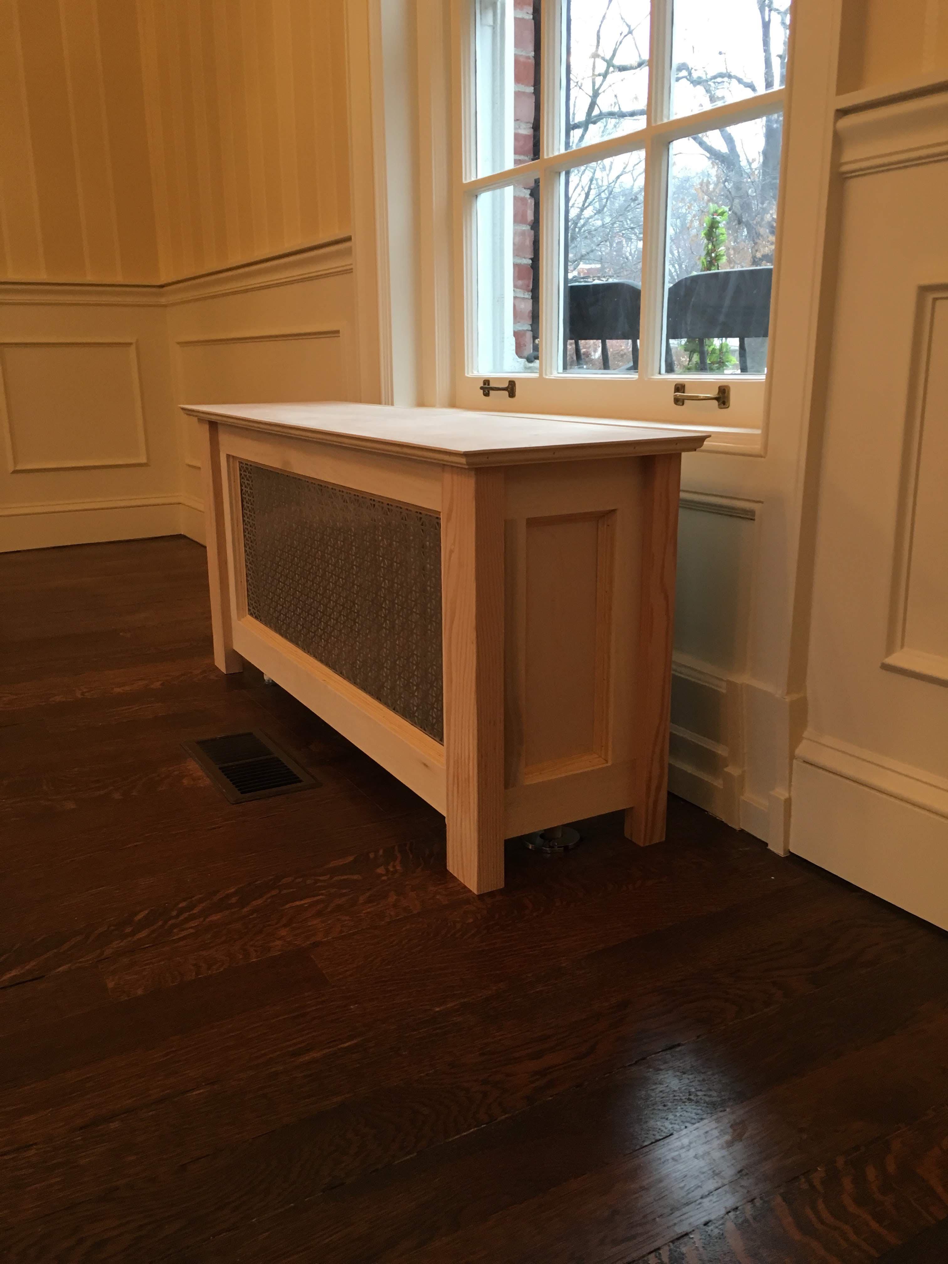 Some bench/radiator covers. Also did the wainscoting and chair rail