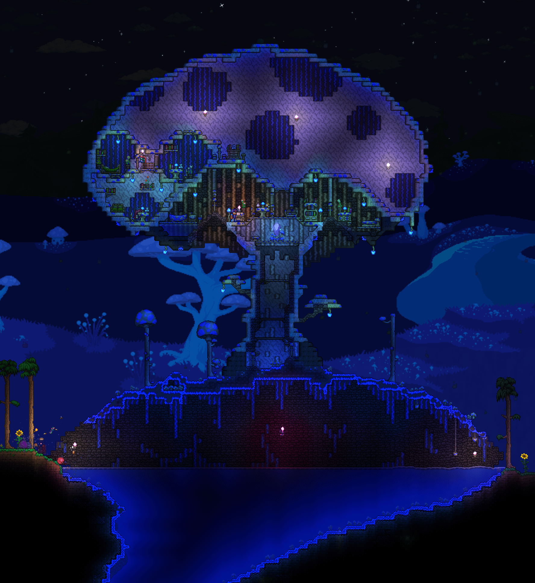 Quick surface mushroom build. Capture didn't snapshot all the hanging