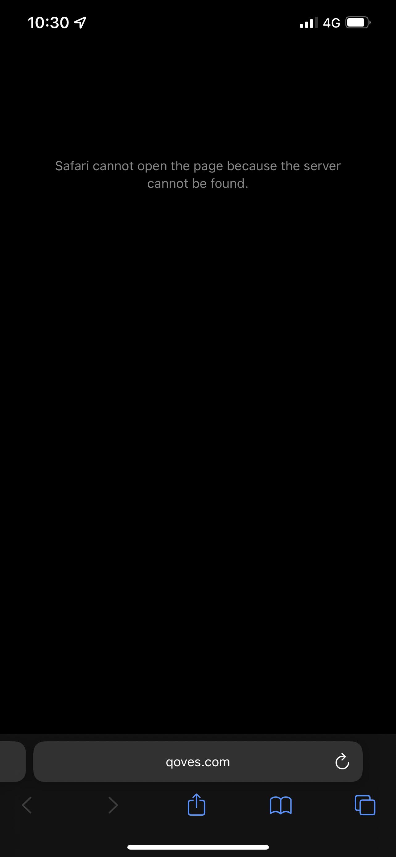 The site does not open because the server cannot be found. When is this