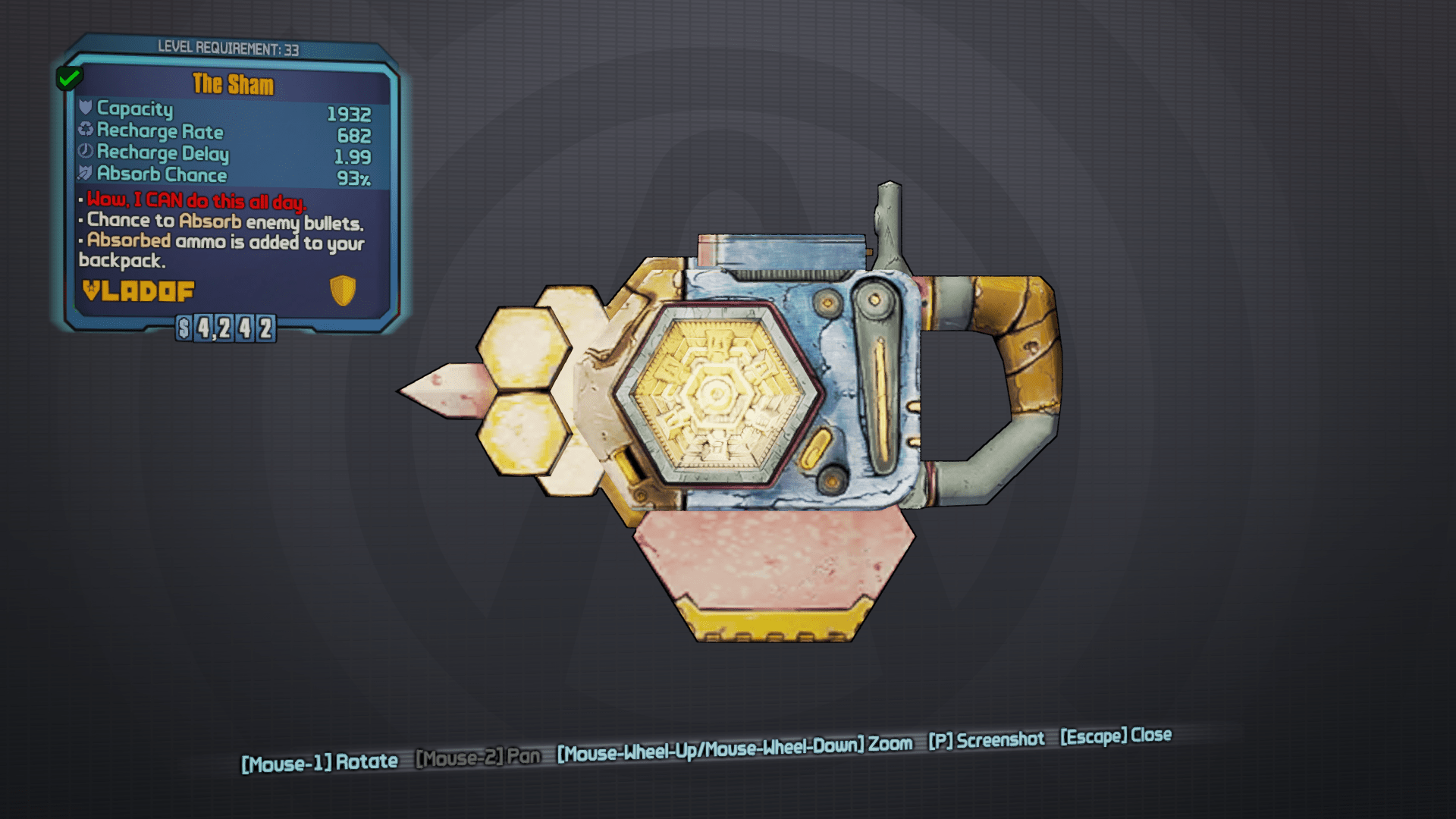 Got this third try farming the snowman r/Borderlands2