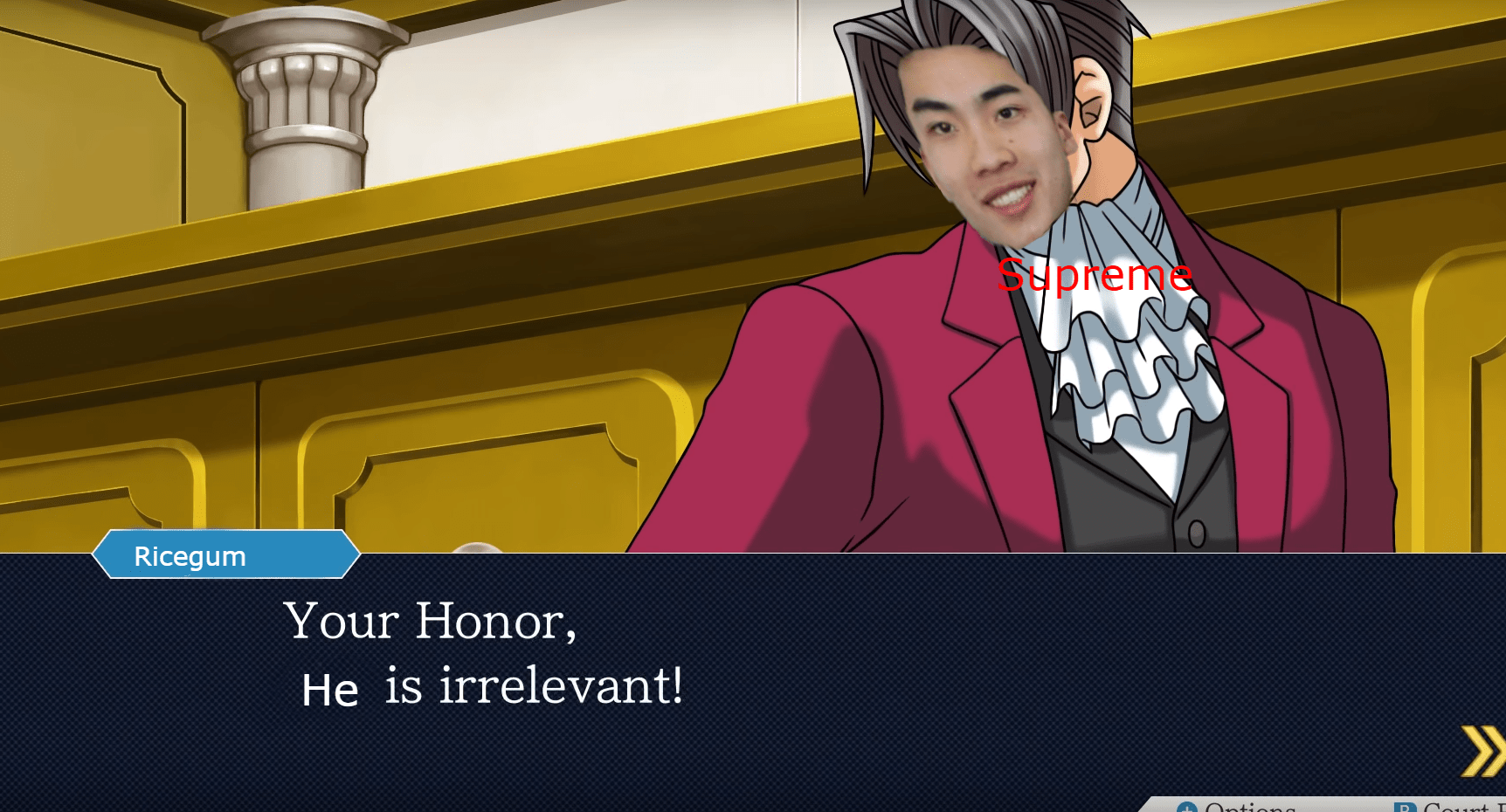 What we do here is go back... r/AceAttorney