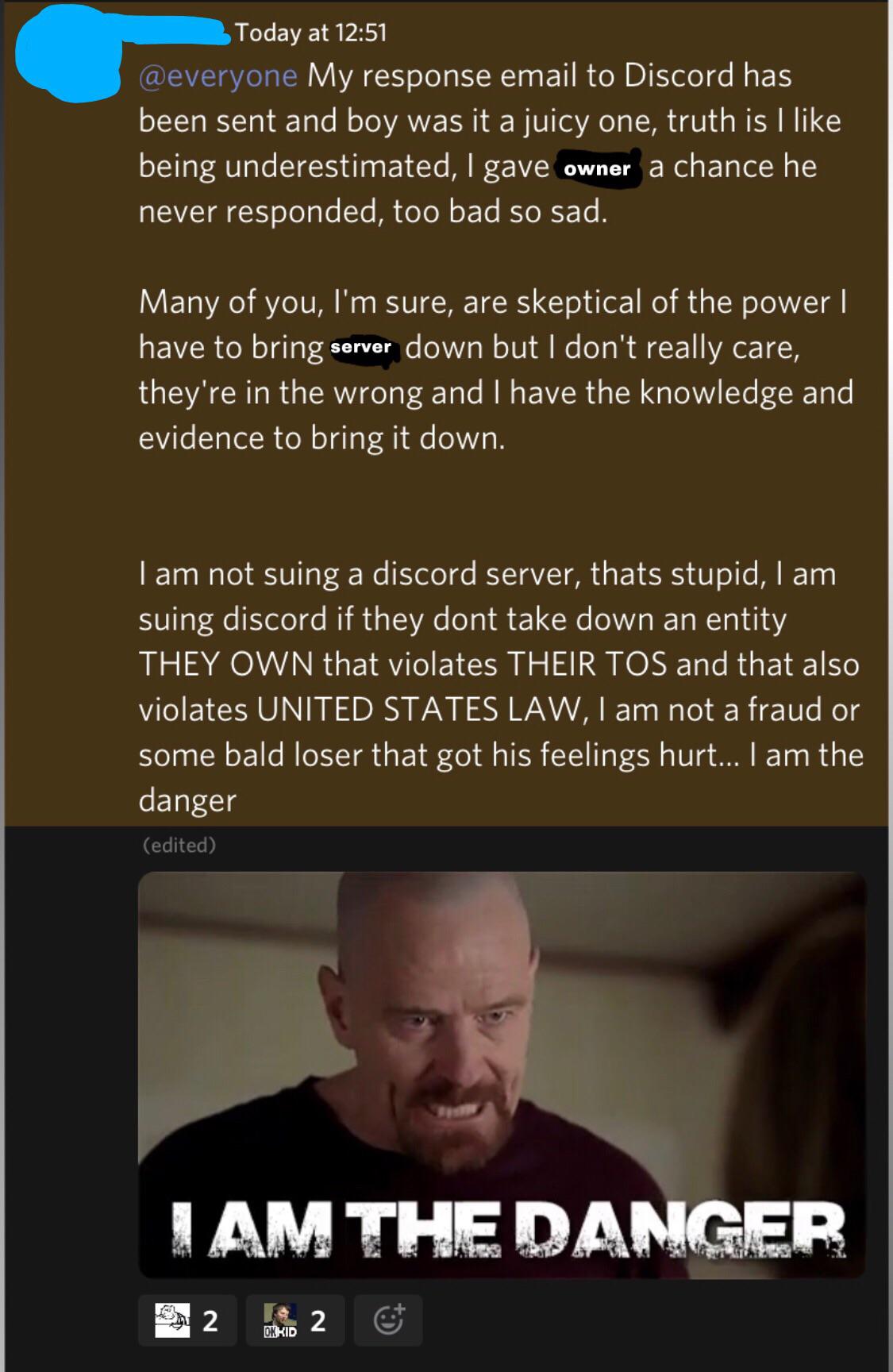 17 y/o kid thinks he can sue Discord after being banned from a server