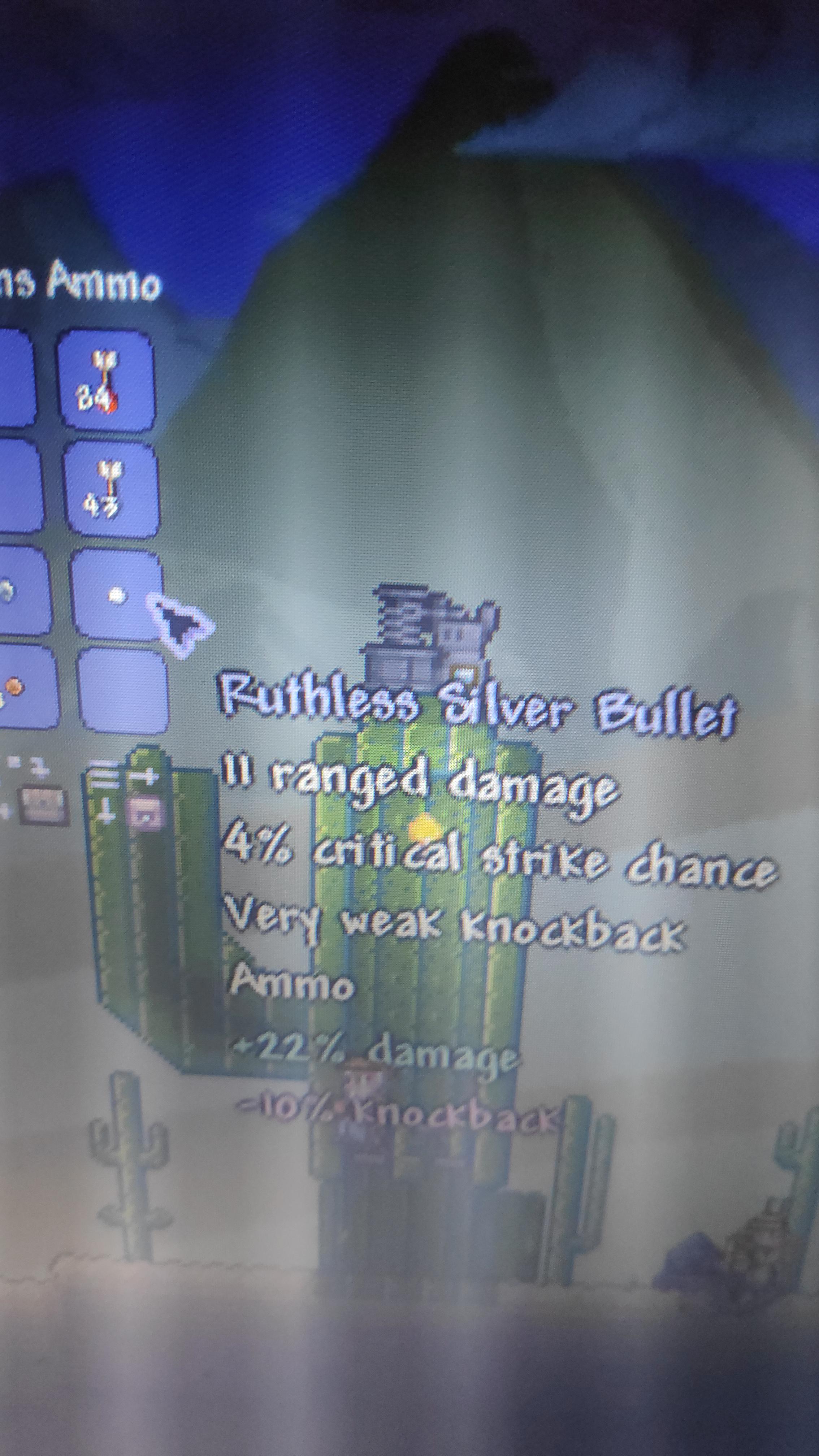 Cursed Silver bullet r/Terraria
