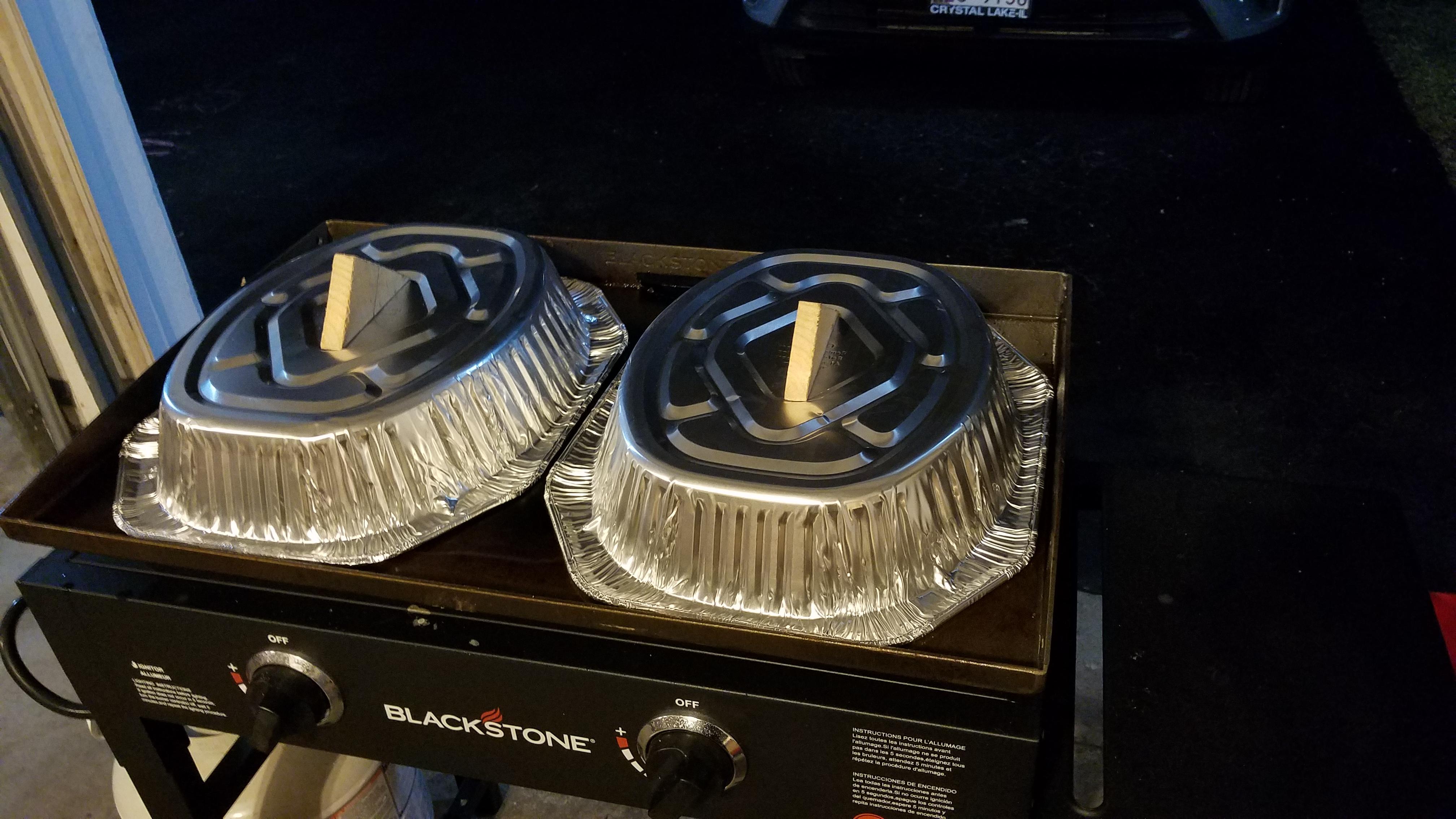 Stole the foil pan advice. 2 Aldi roaster pans fit perfectly side by