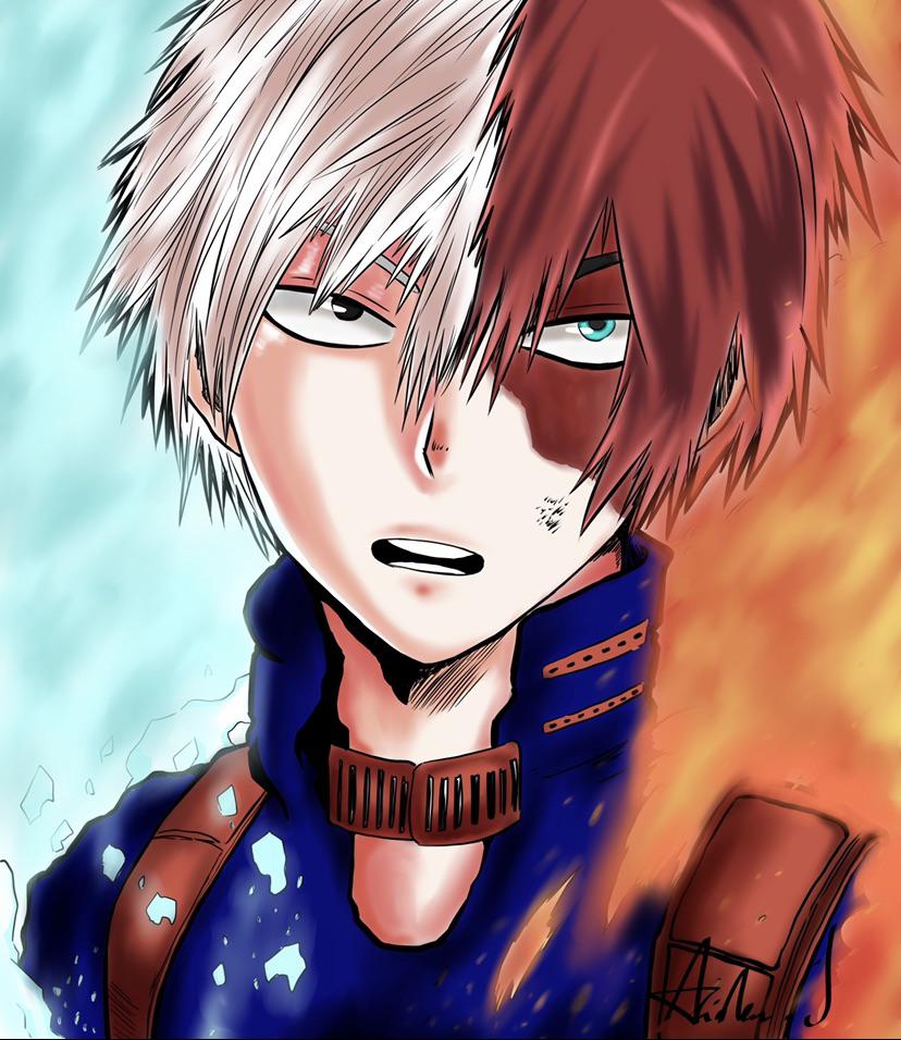 I present to you an old drawing of Shoto Todoroki made in digital, what do you think? 😊