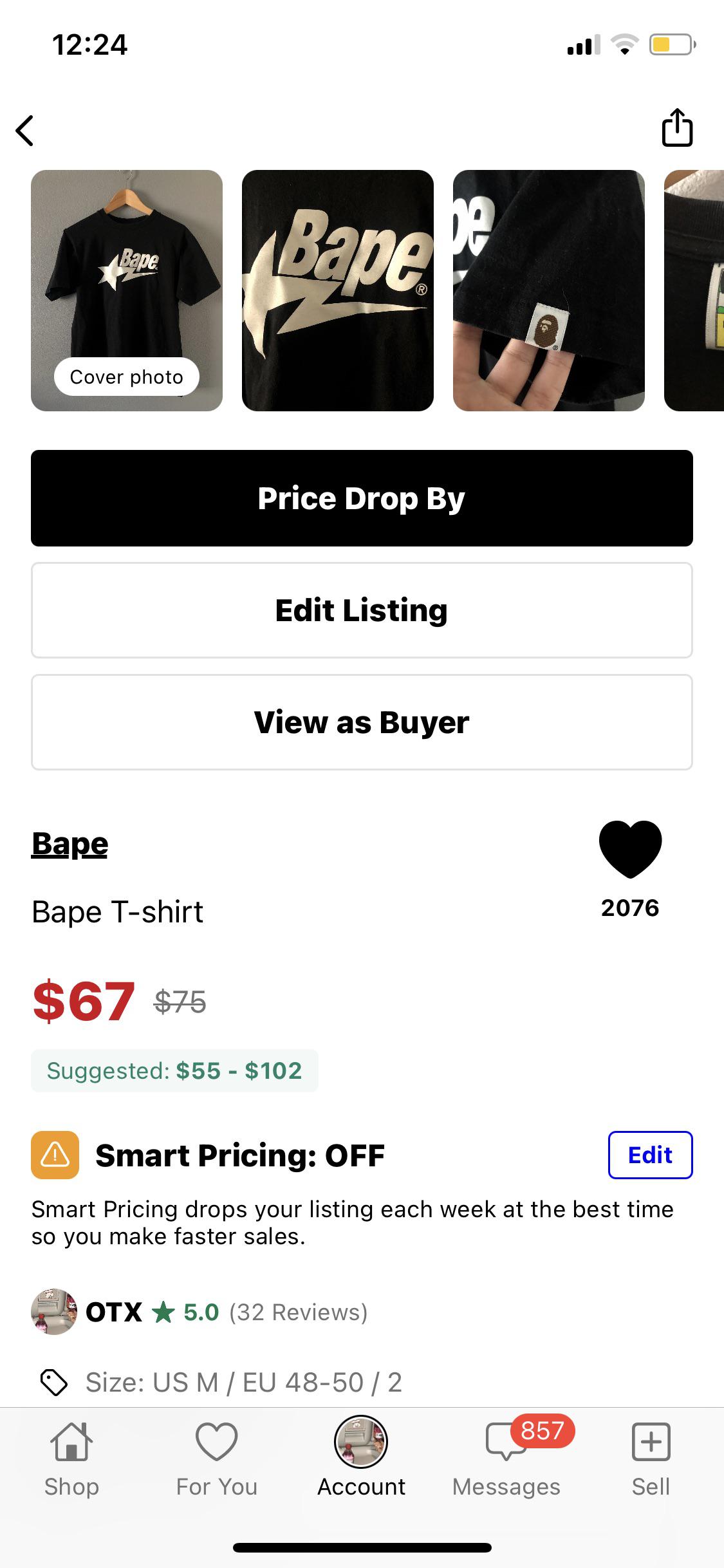 Set shipping to 100 instead of 10 on accident and then made a new