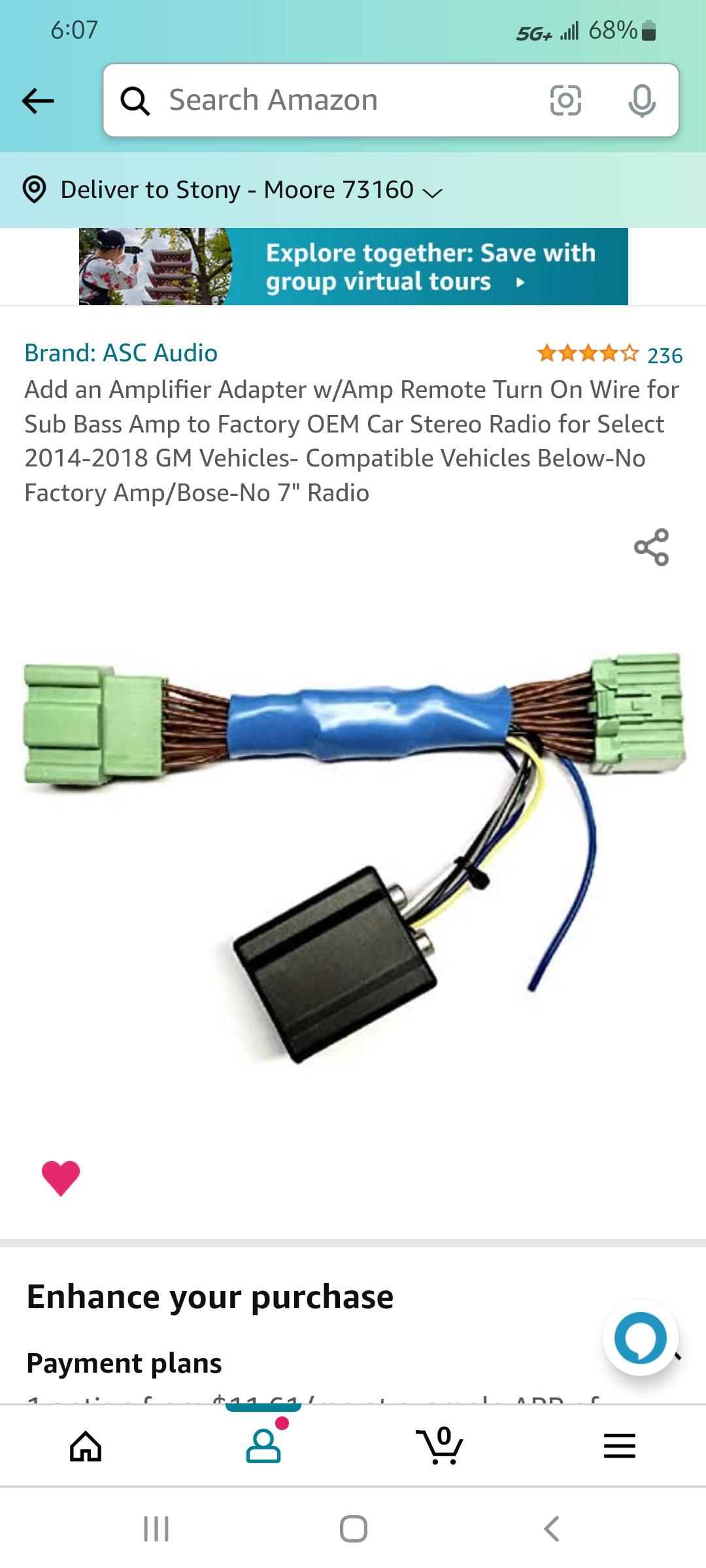 If I use this with rca cables to hook up an amp for door speakers, do I