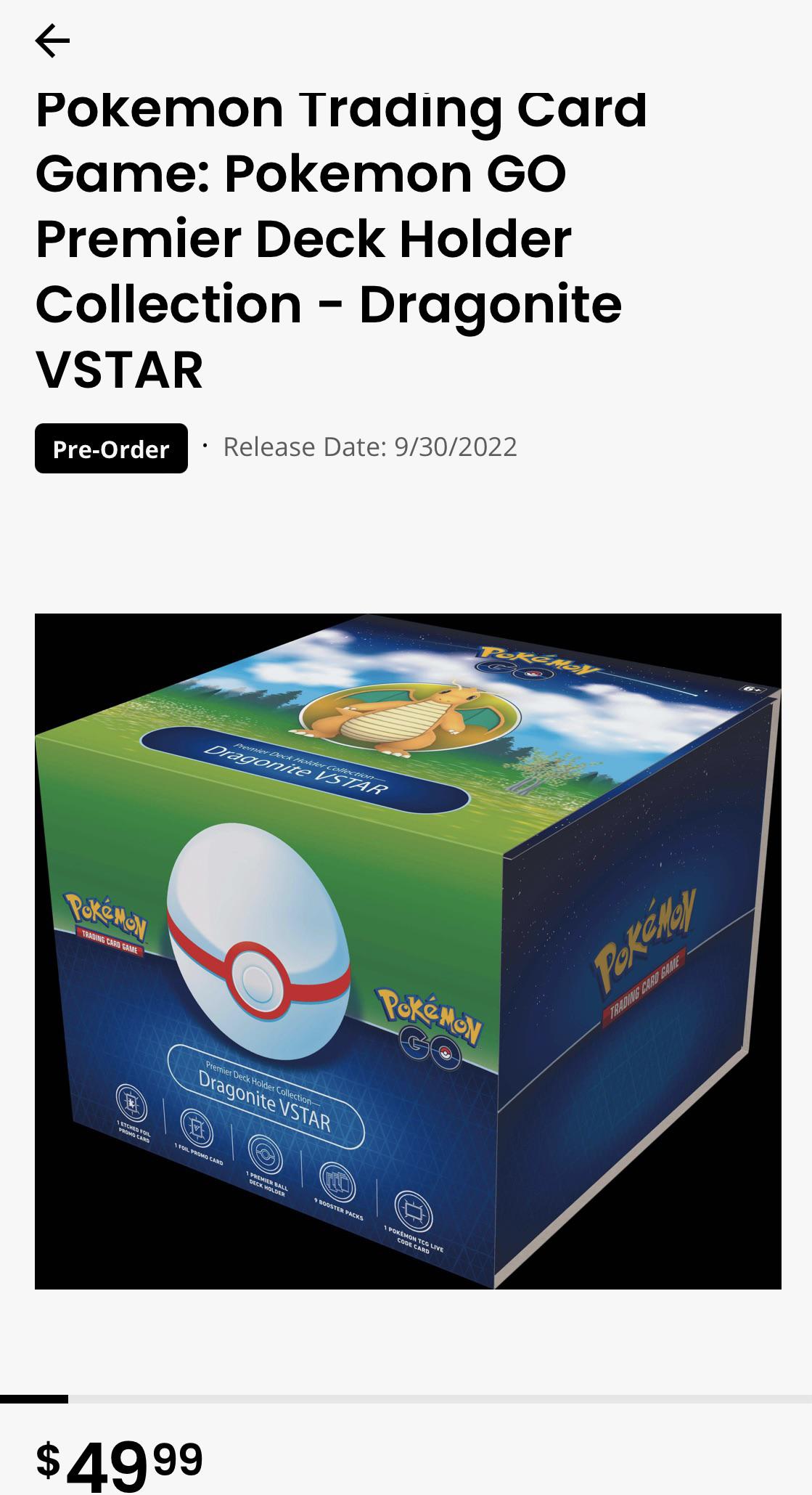 Thoughts on this? The GO premier deck holder Dragonite VSTAR r