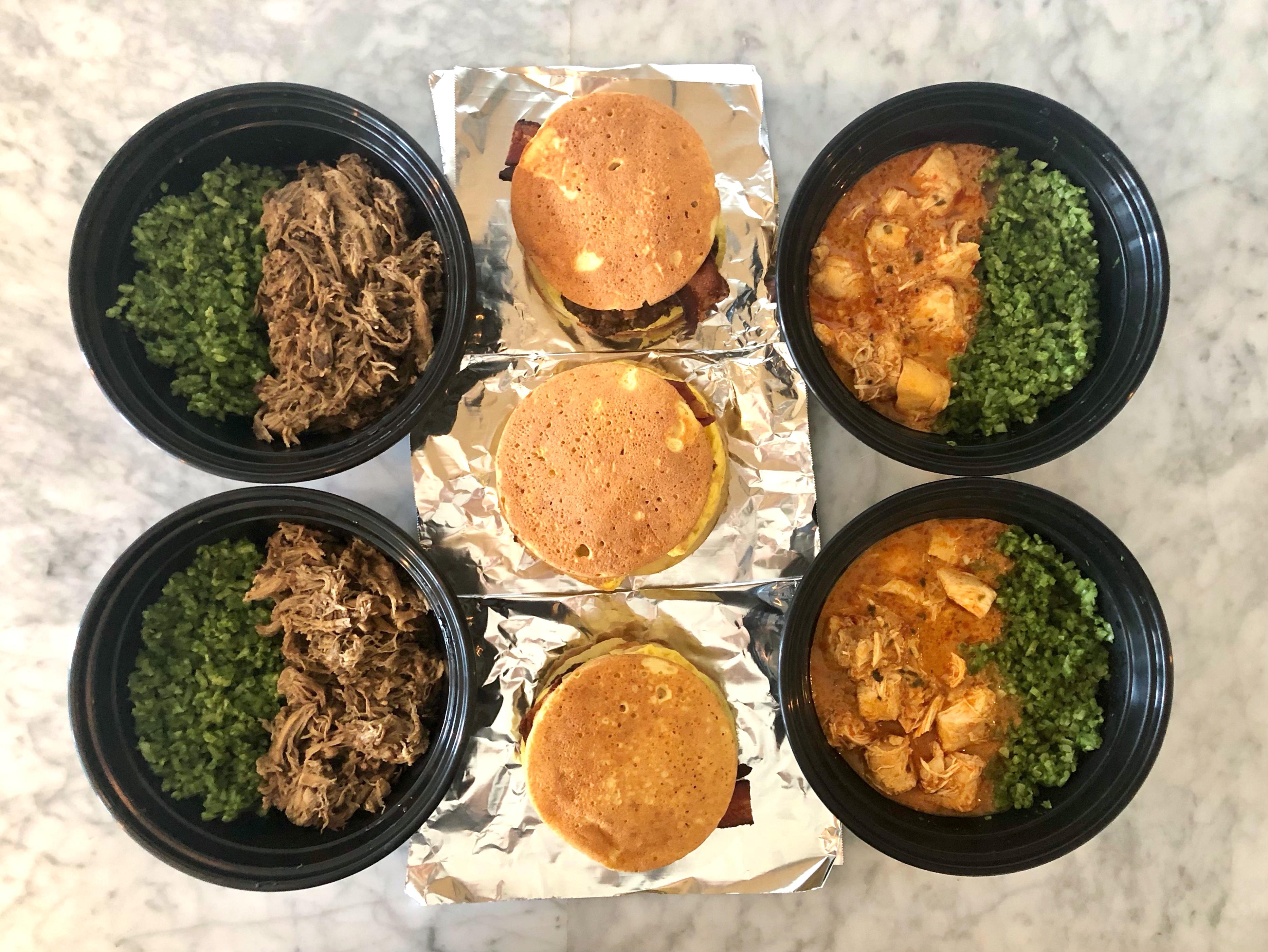 Bacon Egg and Sausage "McGriddles" (5 net carbs per sandwich), Jerk