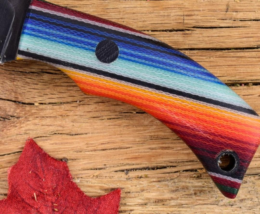 Anyone attempt making Mexican blanket micarta? r/knifemaking