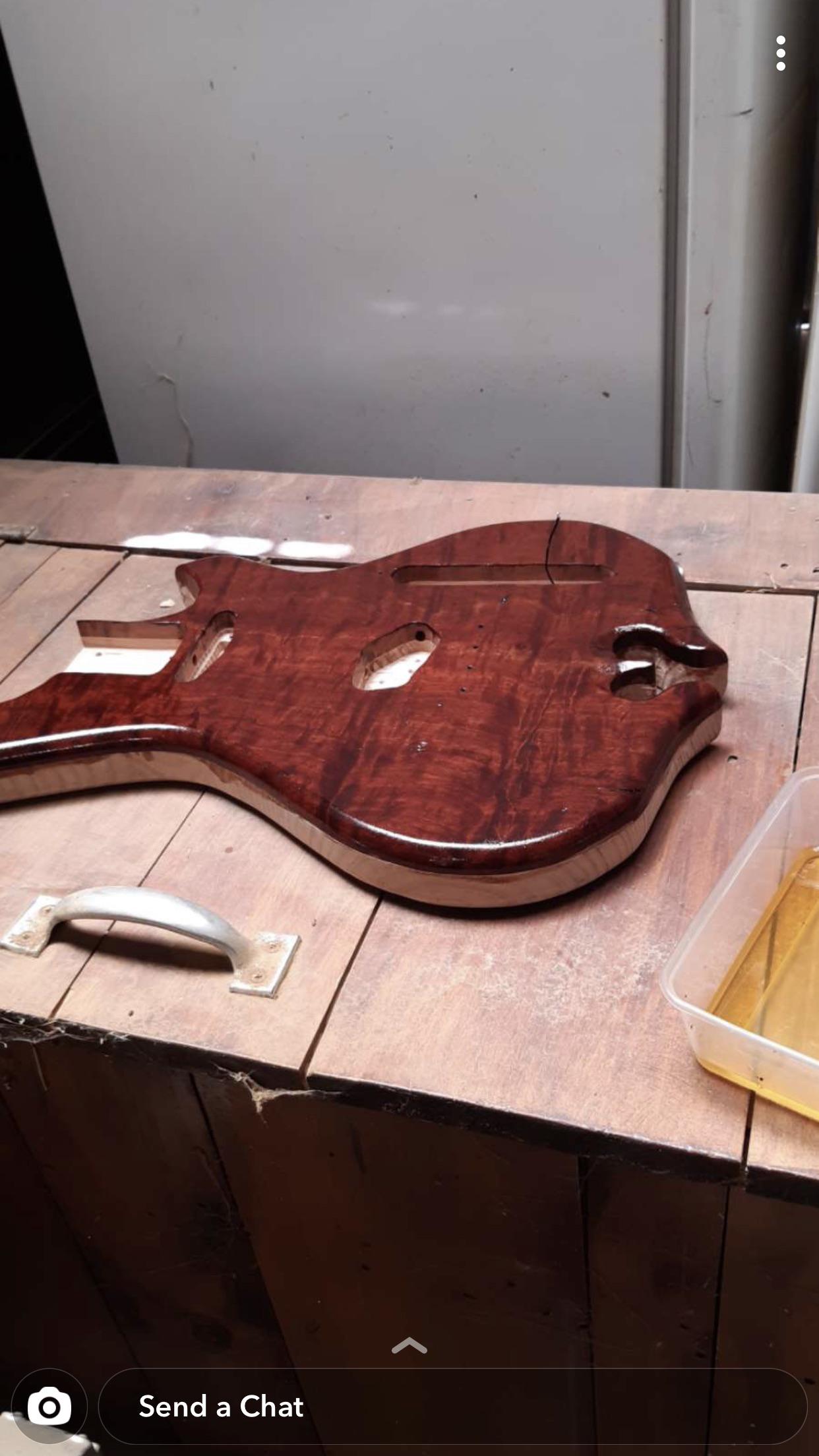Tried linseed oil on a red gum top guitar r/Luthier