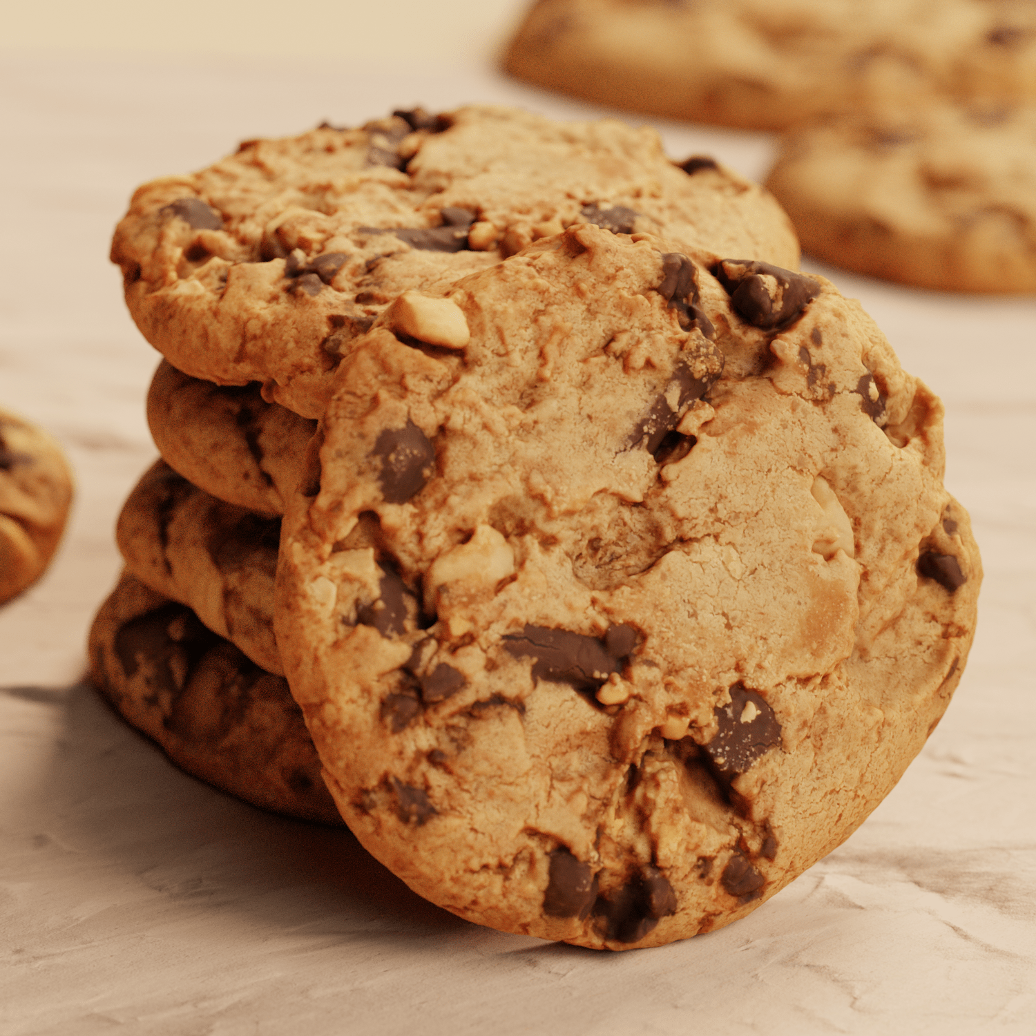 3D Chocolate Chips Cookies r/blender