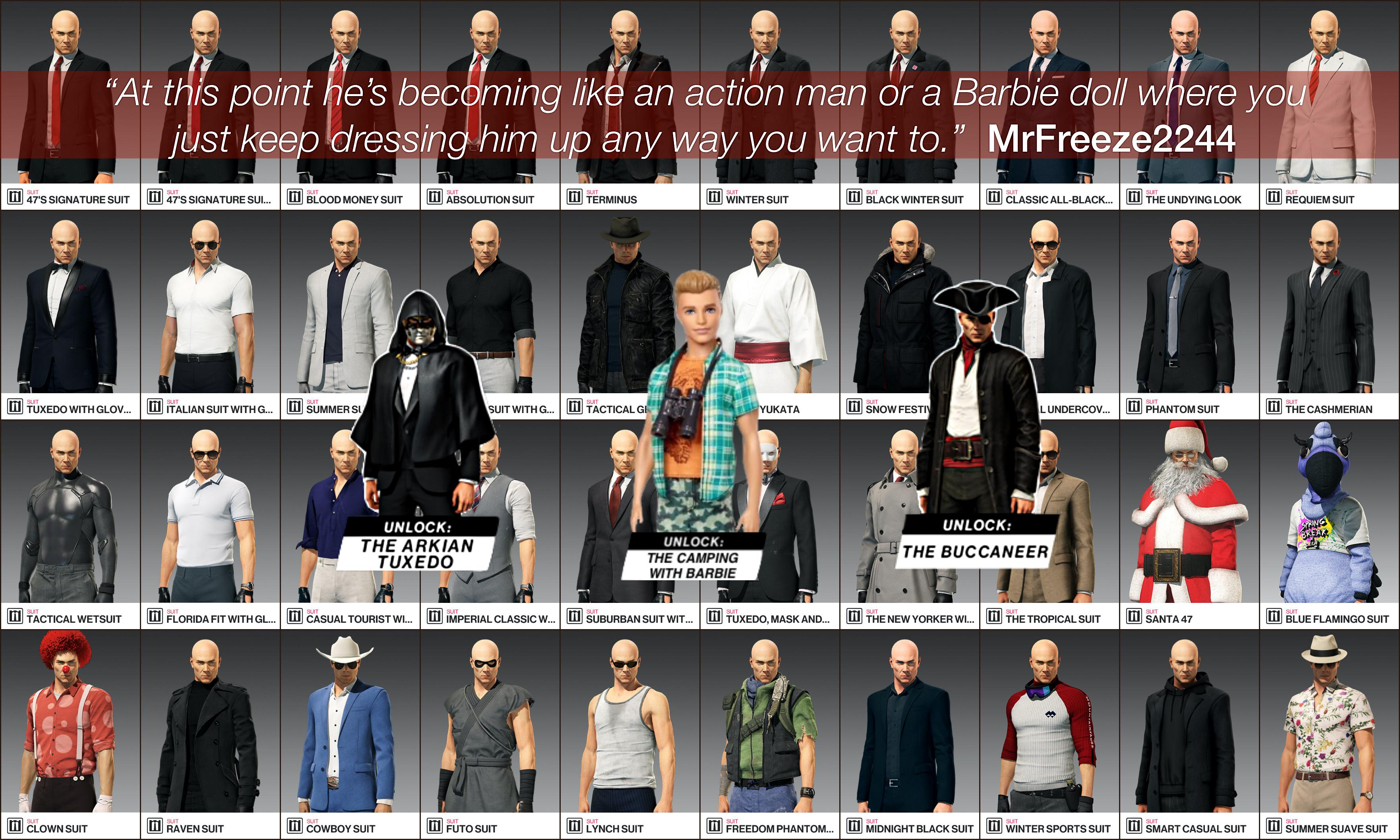 43 Suits Now! r/HiTMAN
