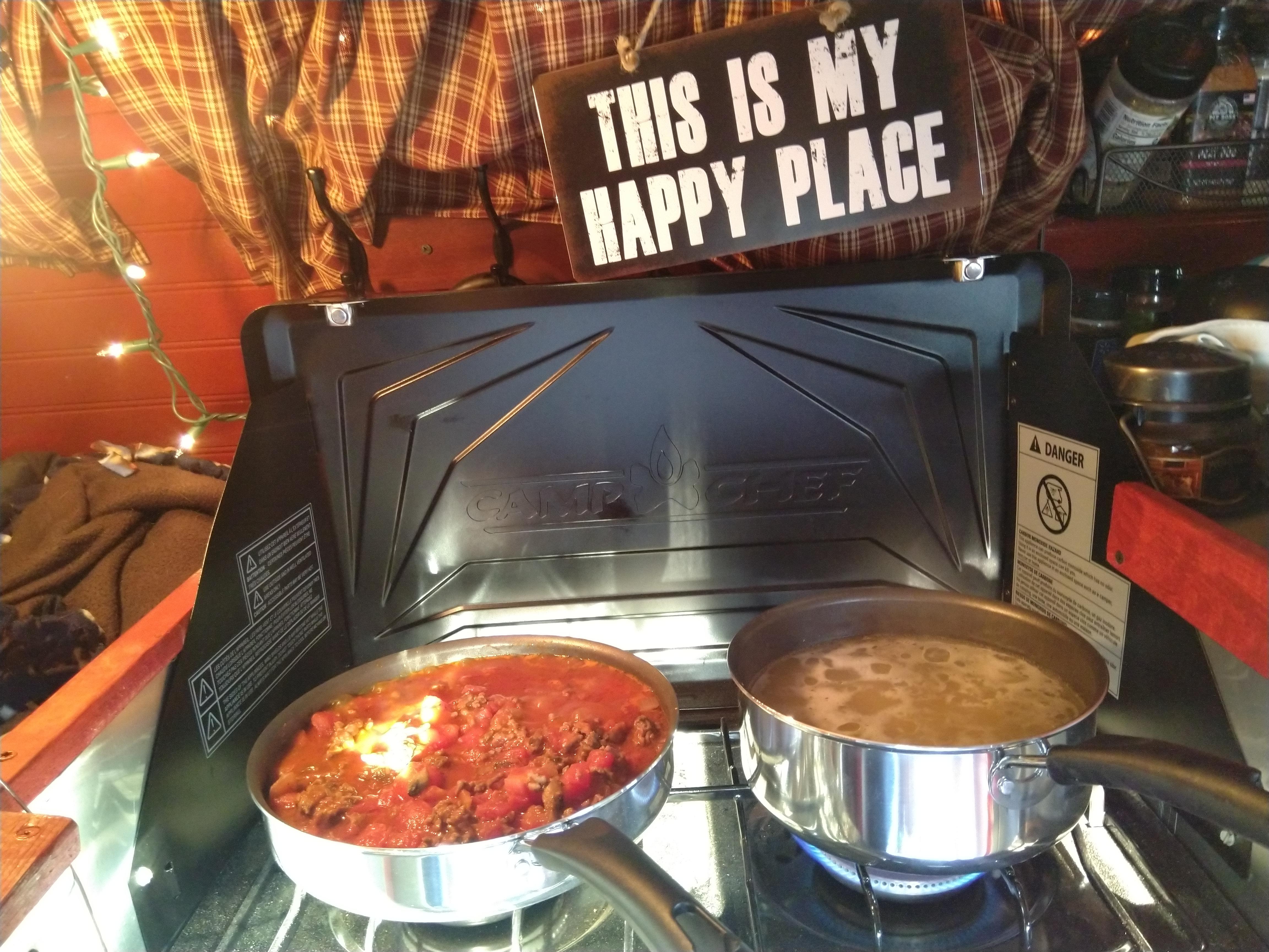 First homecooked meal in the van! r/vandwellers