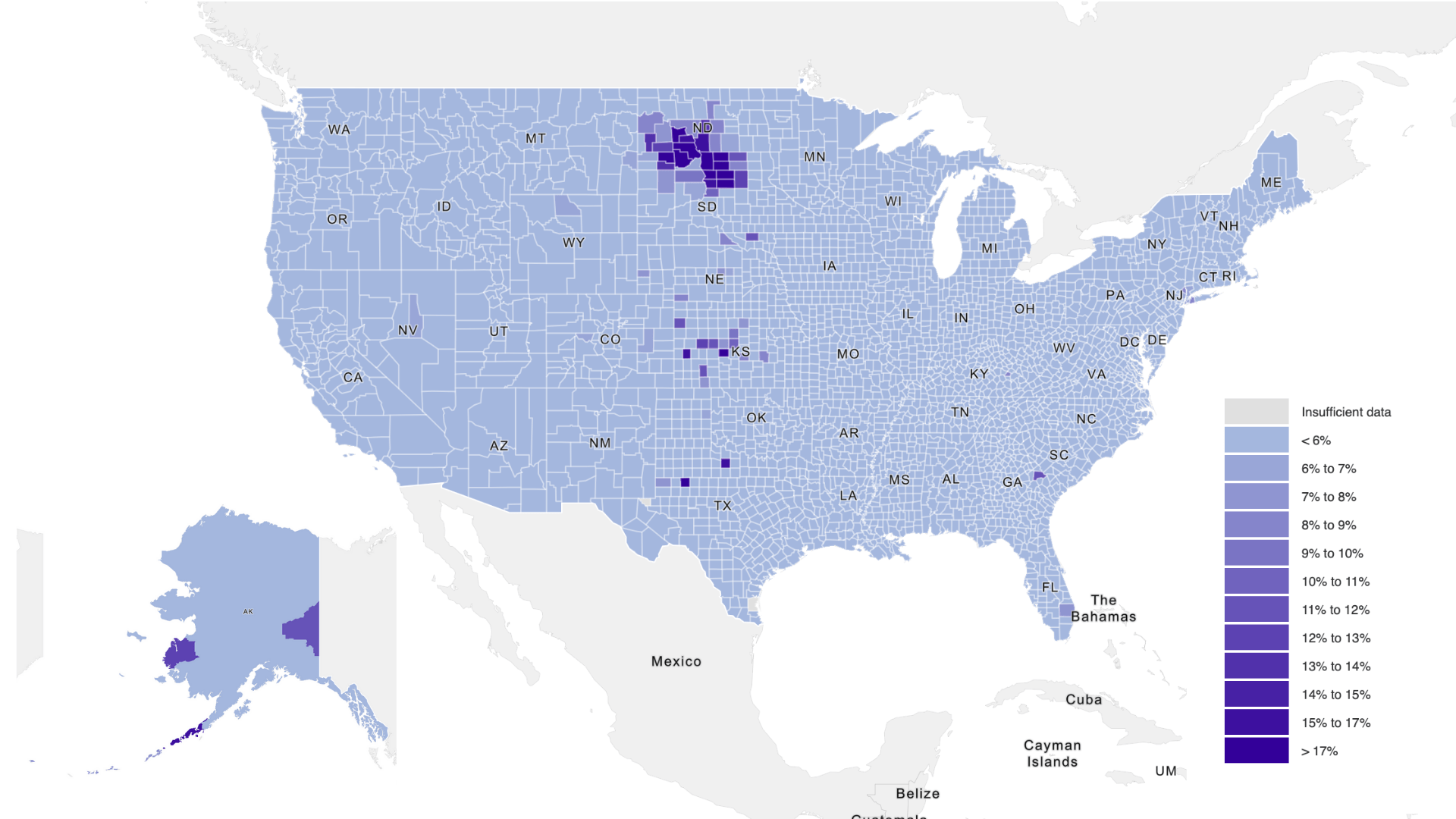 [OC]U.S. Population with Russian Ancestry r/dataisbeautiful