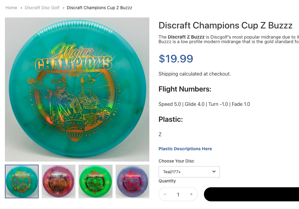 Cheapest I've seen these Champions Cup Buzzzes (link inside) r/DiscAlerts