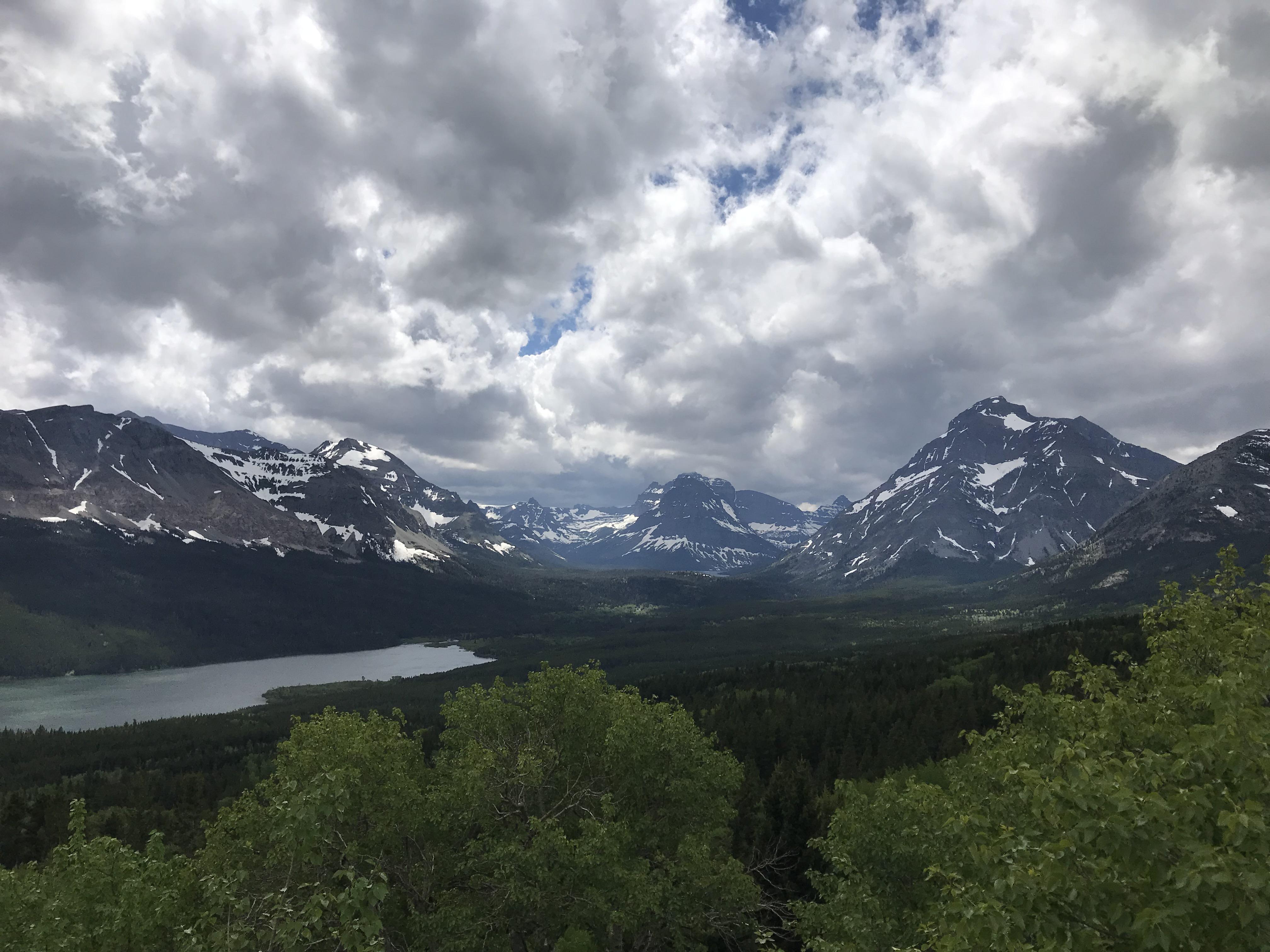 Overlook of lower Two Medicine Lake, Montana r/pics