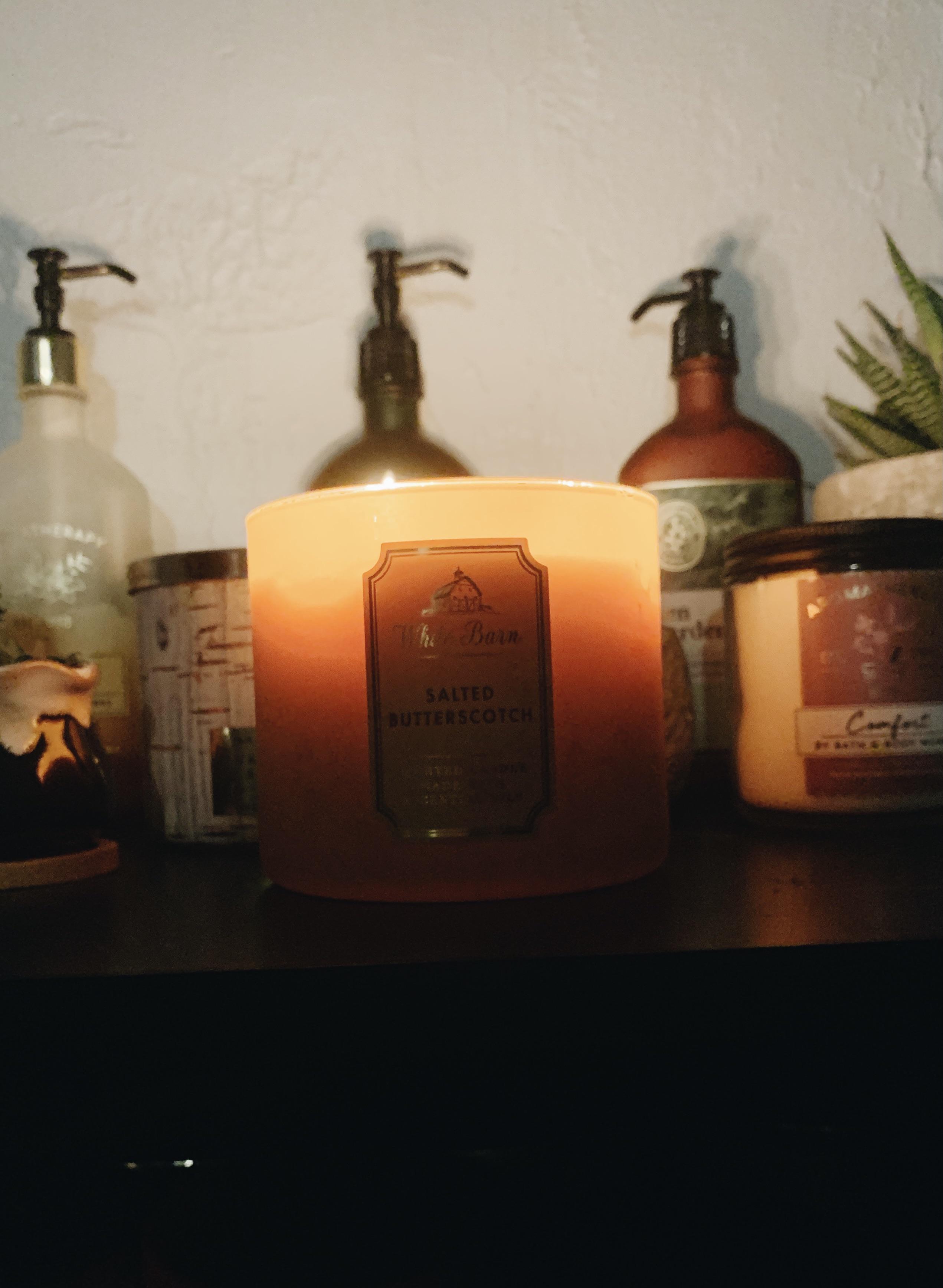 Salted butterscotch candle how did I not burn this sooner? What’s