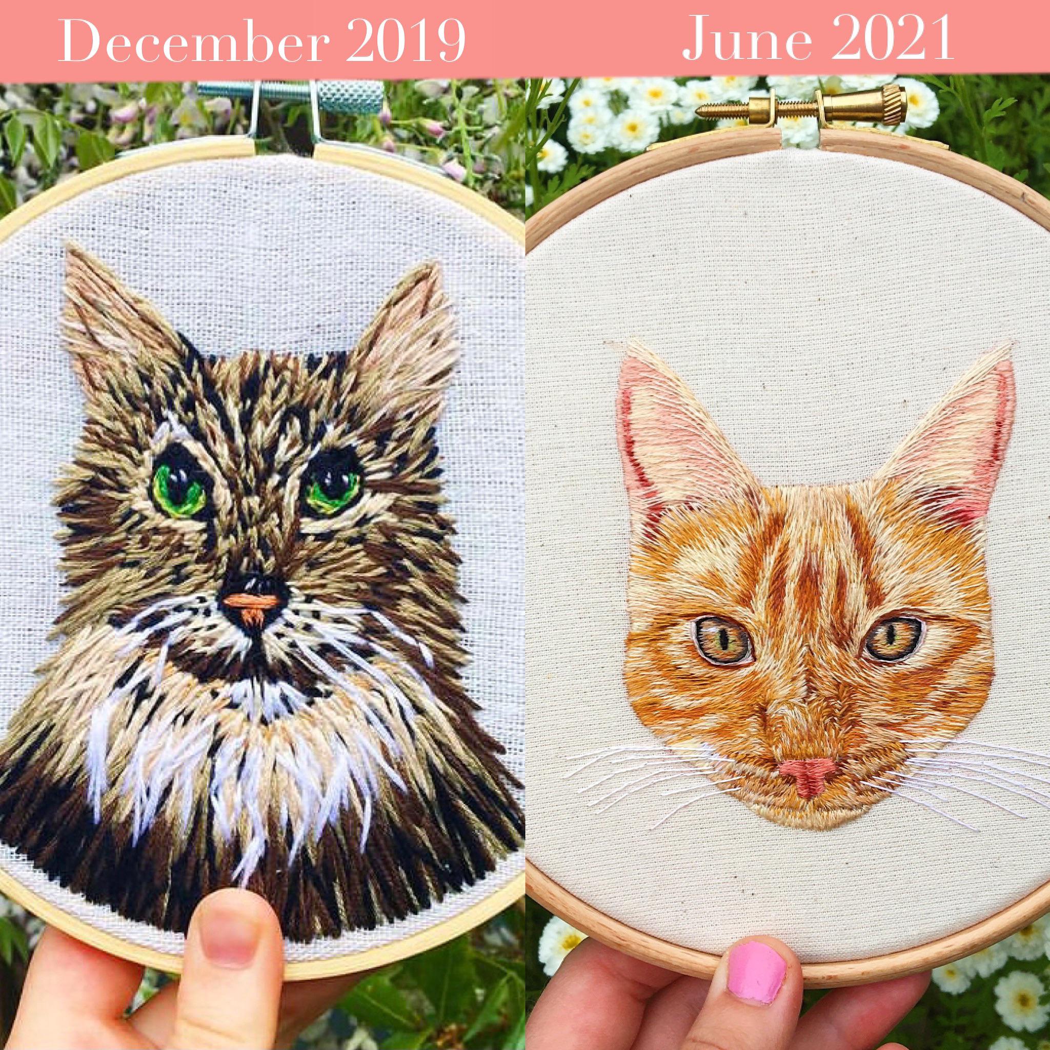 This was a few months ago but this was a comparison of my first ever