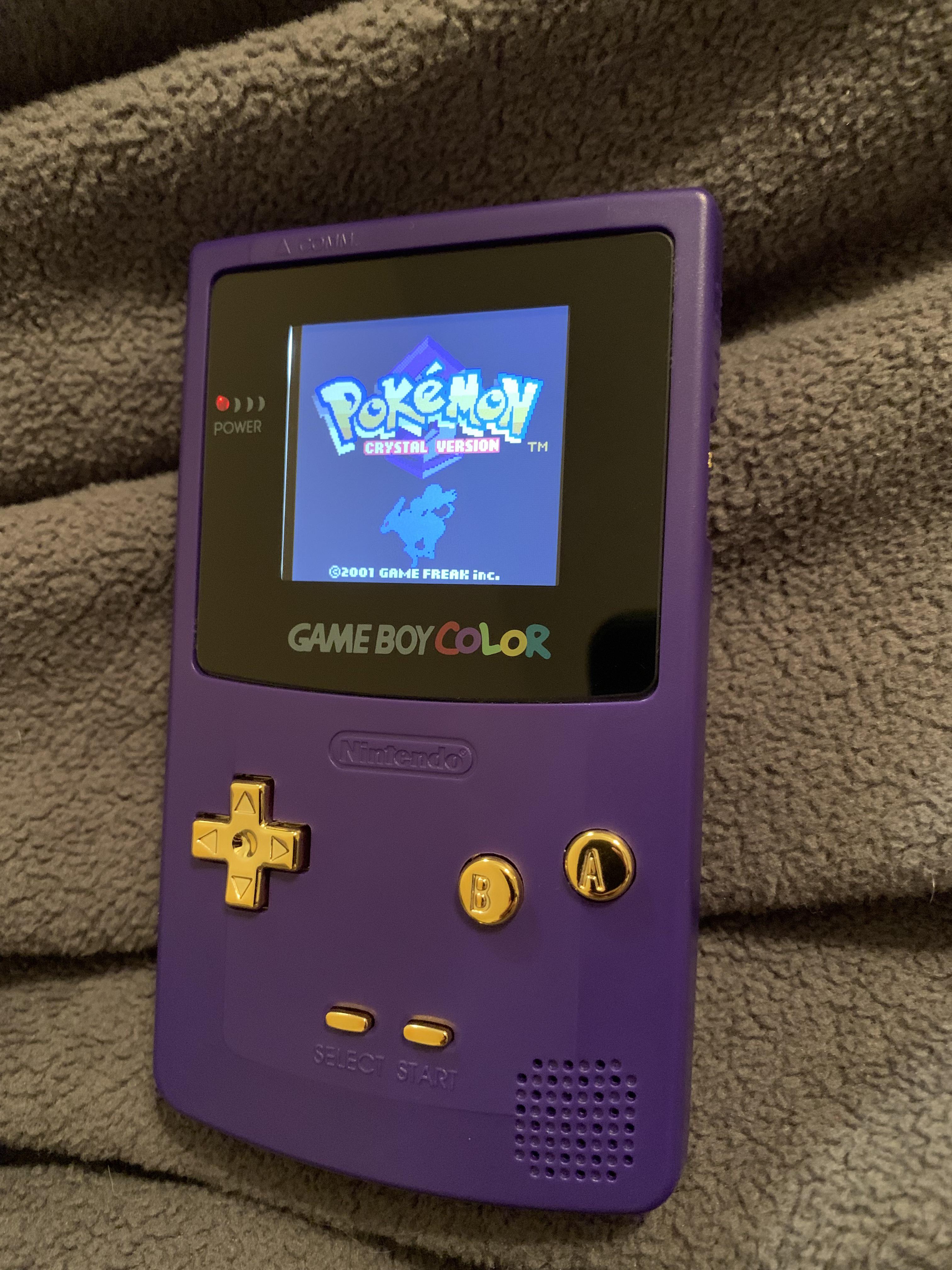 Threw some gold buttons on my custom purple GameBoy Color! r/Gameboy
