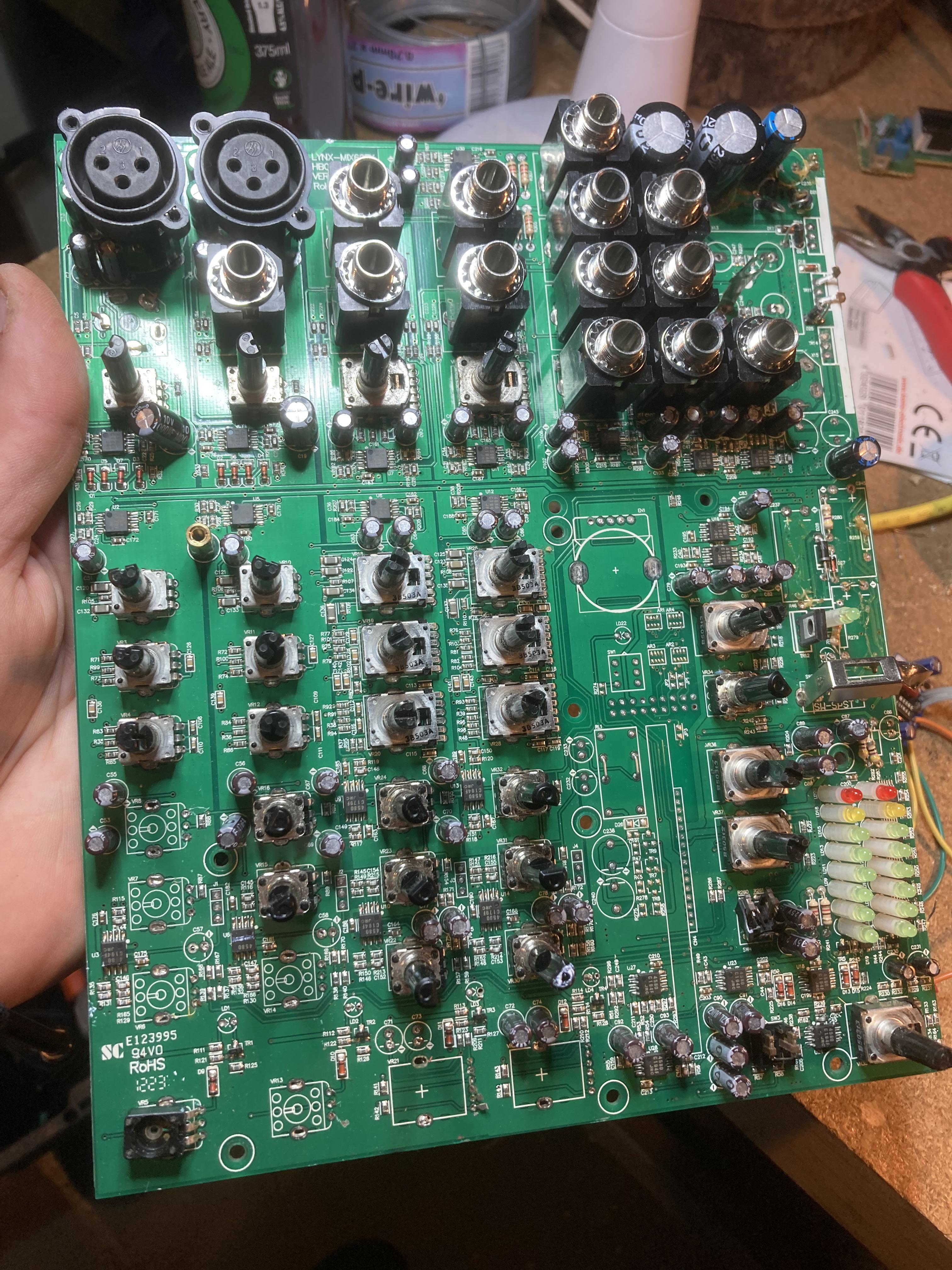 LPT look for free, broken audio mixers for an endless supply of pots