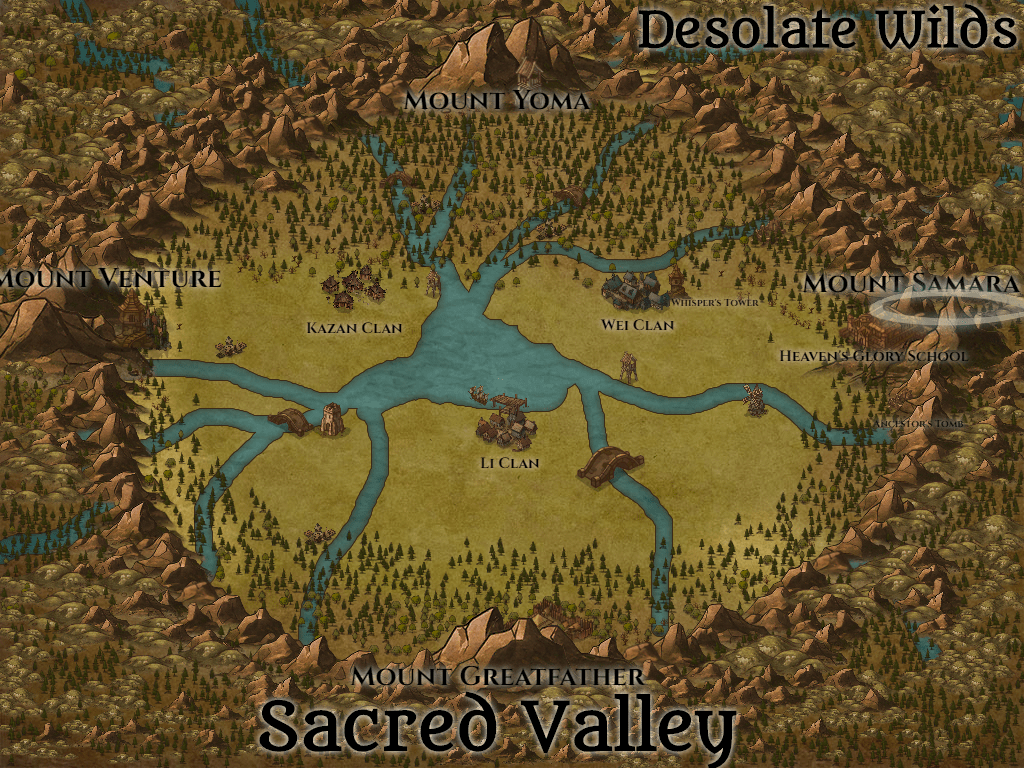 Map of Sacred Valley r/Iteration110Cradle