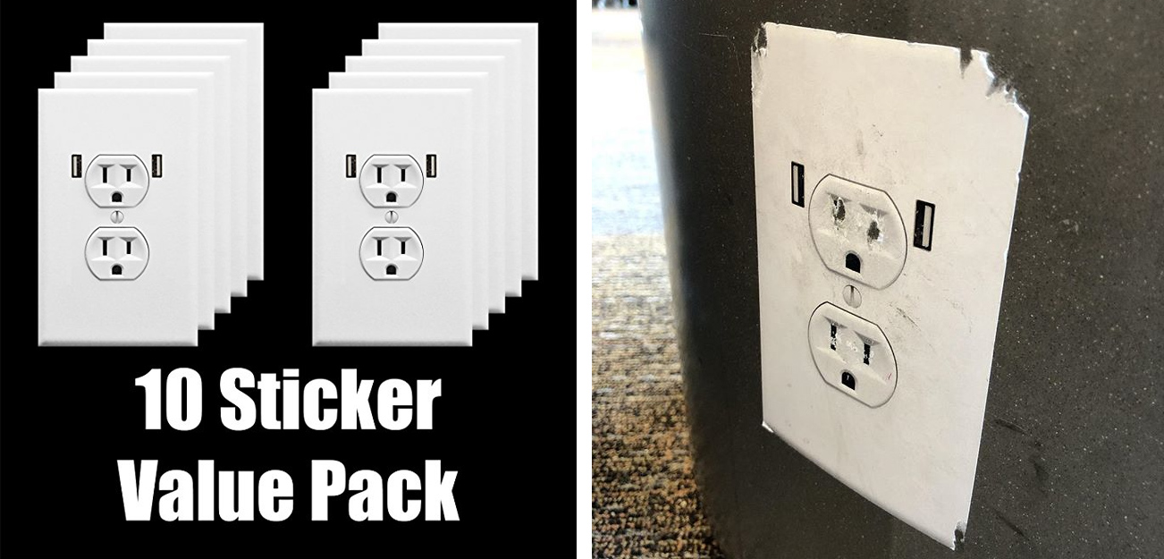 Fake power outlet stickers r/Pareidolia