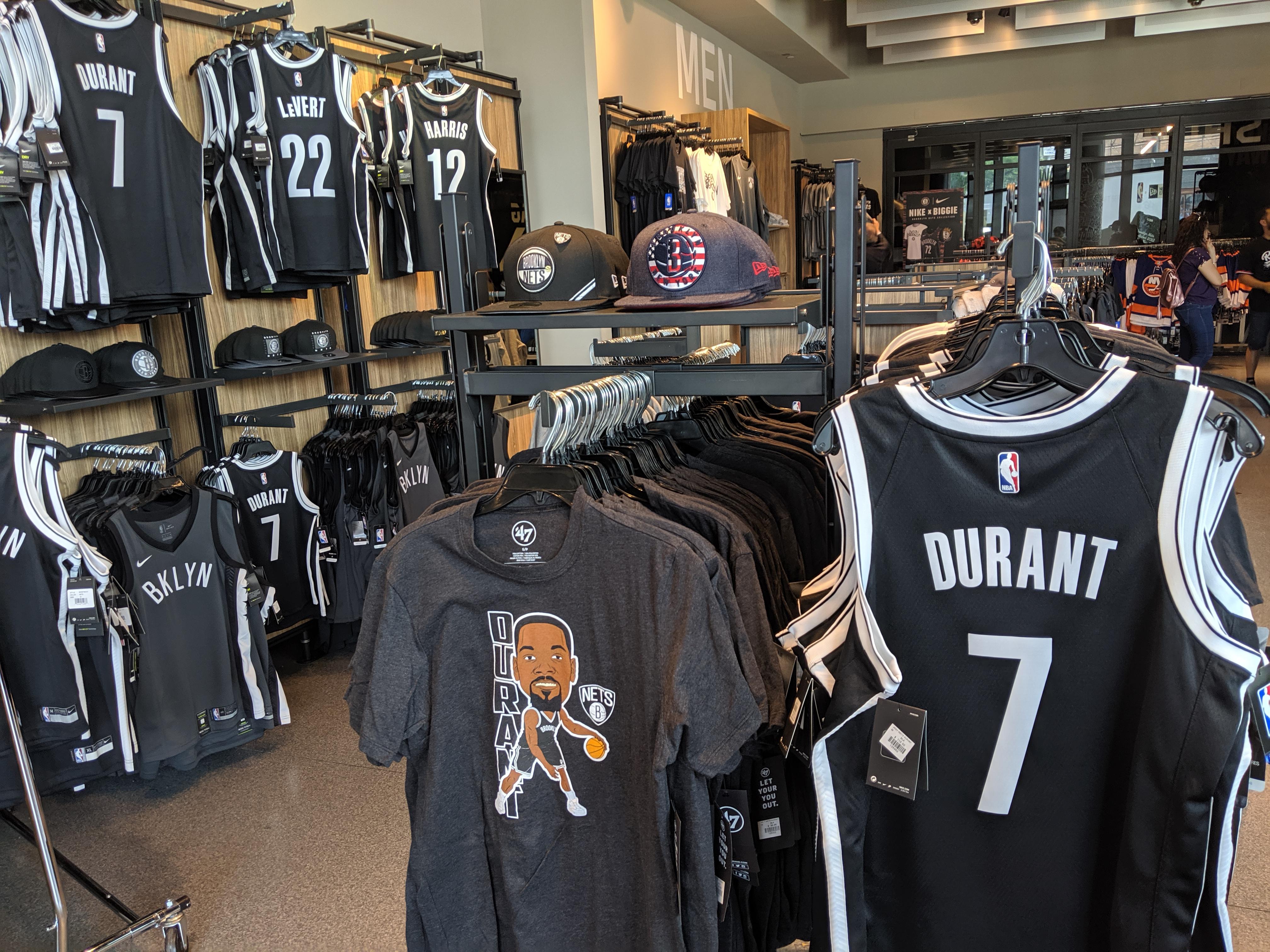 KD takeover at the Barclays Swag Shop (didn't see any Kyrie gear) r