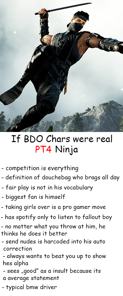 If Bdo Chars were real Ninja