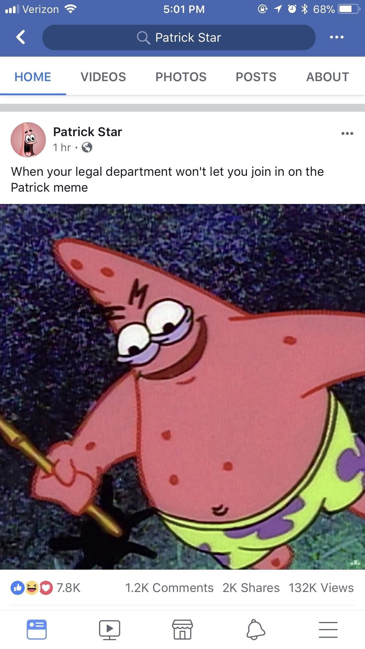 The Patrick meme has reached its selling point MemeEconomy