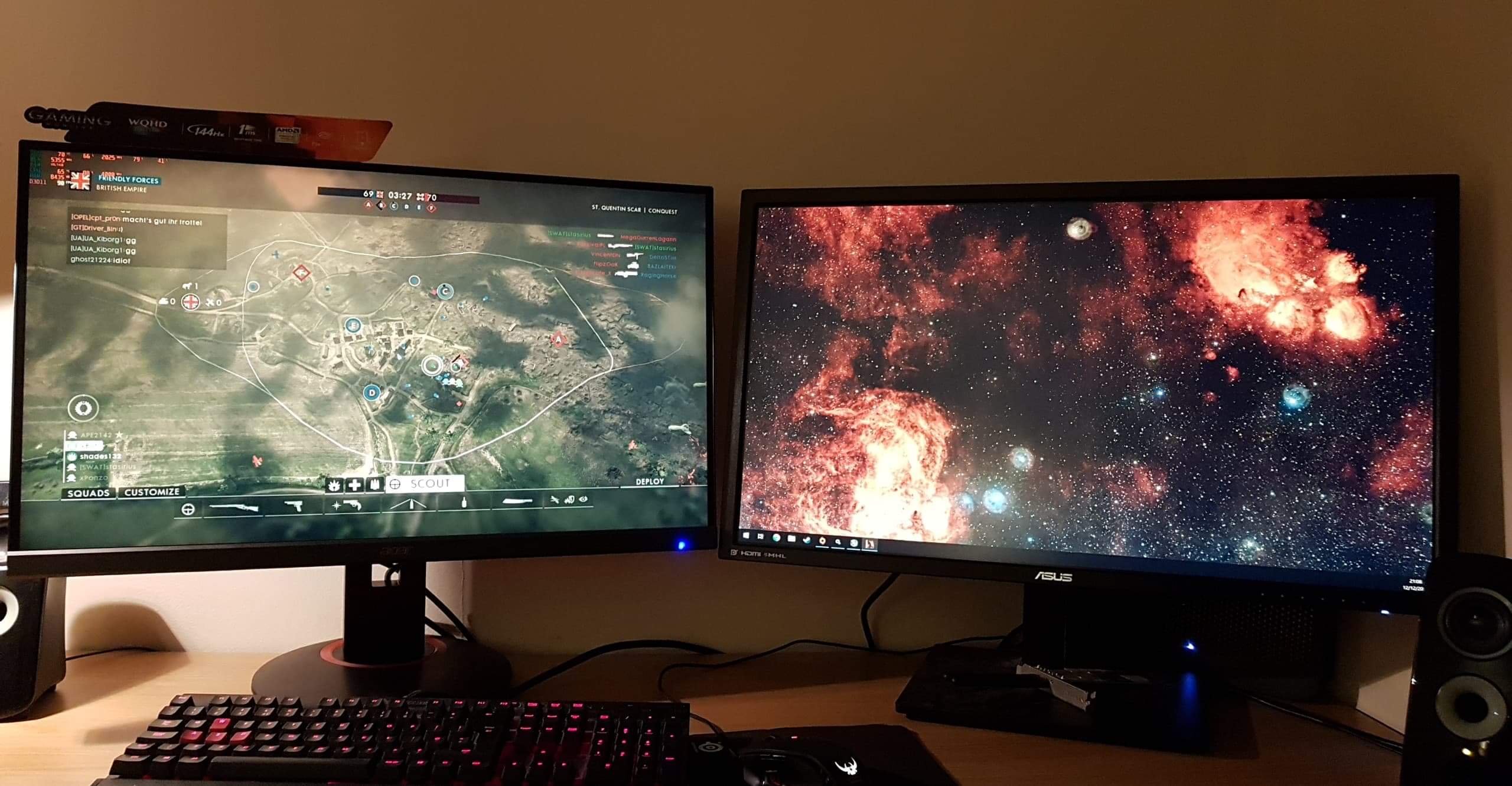Ascended to dual monitors, 4K and 1440p/144Hz! pcmasterrace