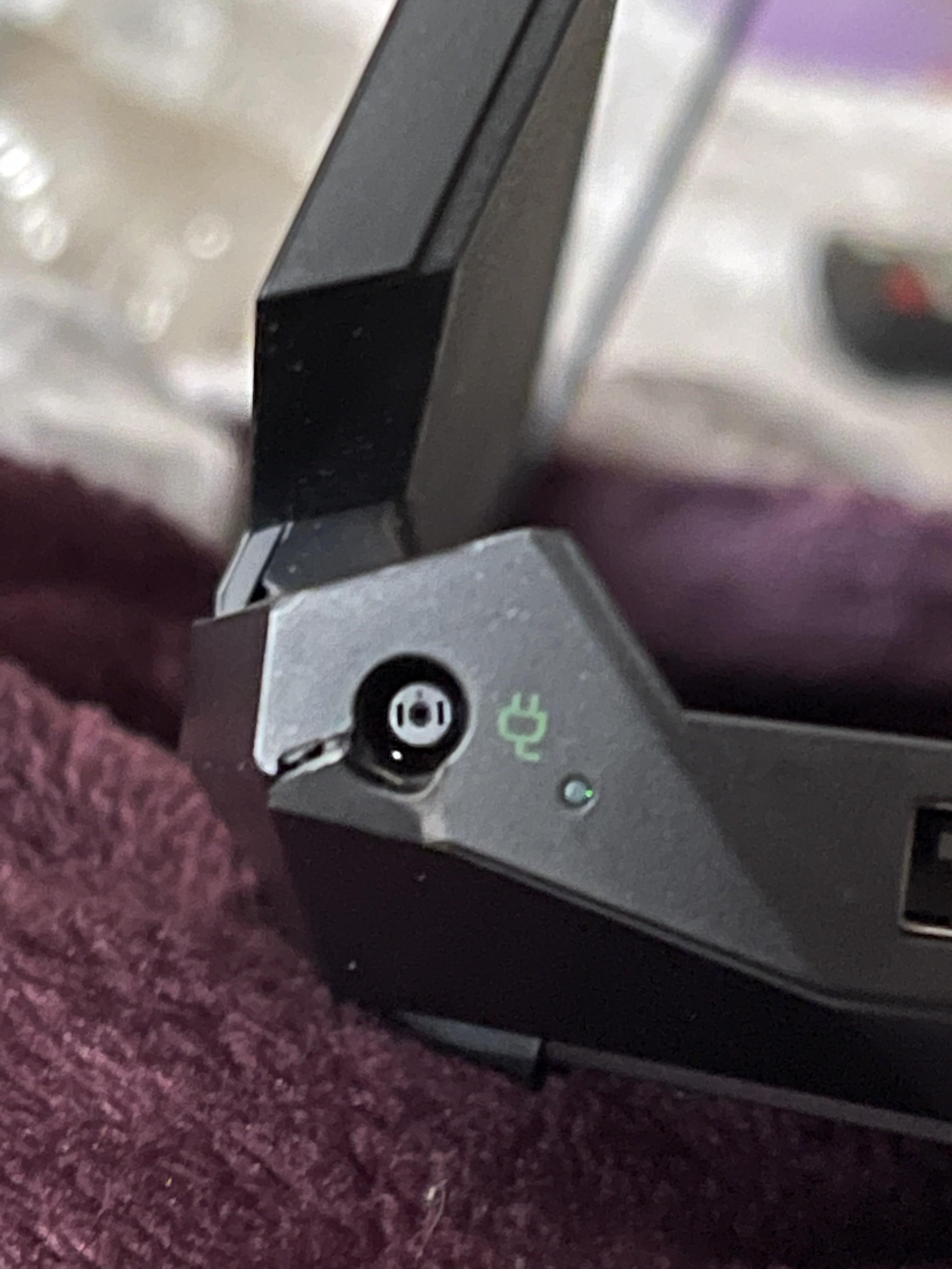 HP Pavillion gaming laptop charger part got bent with the charger in it