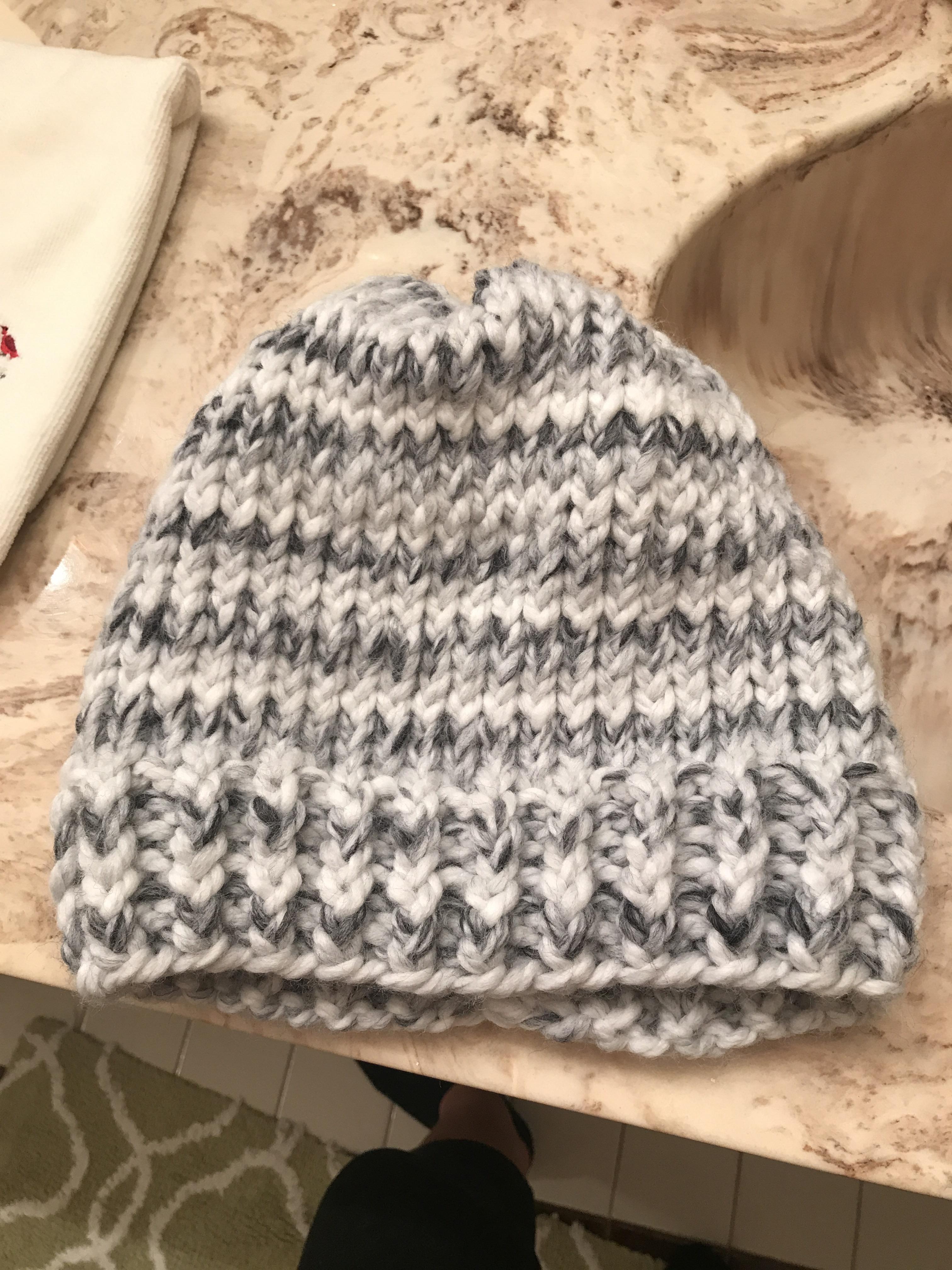 Taught myself how and finished my first ever knitting project! r/knitting