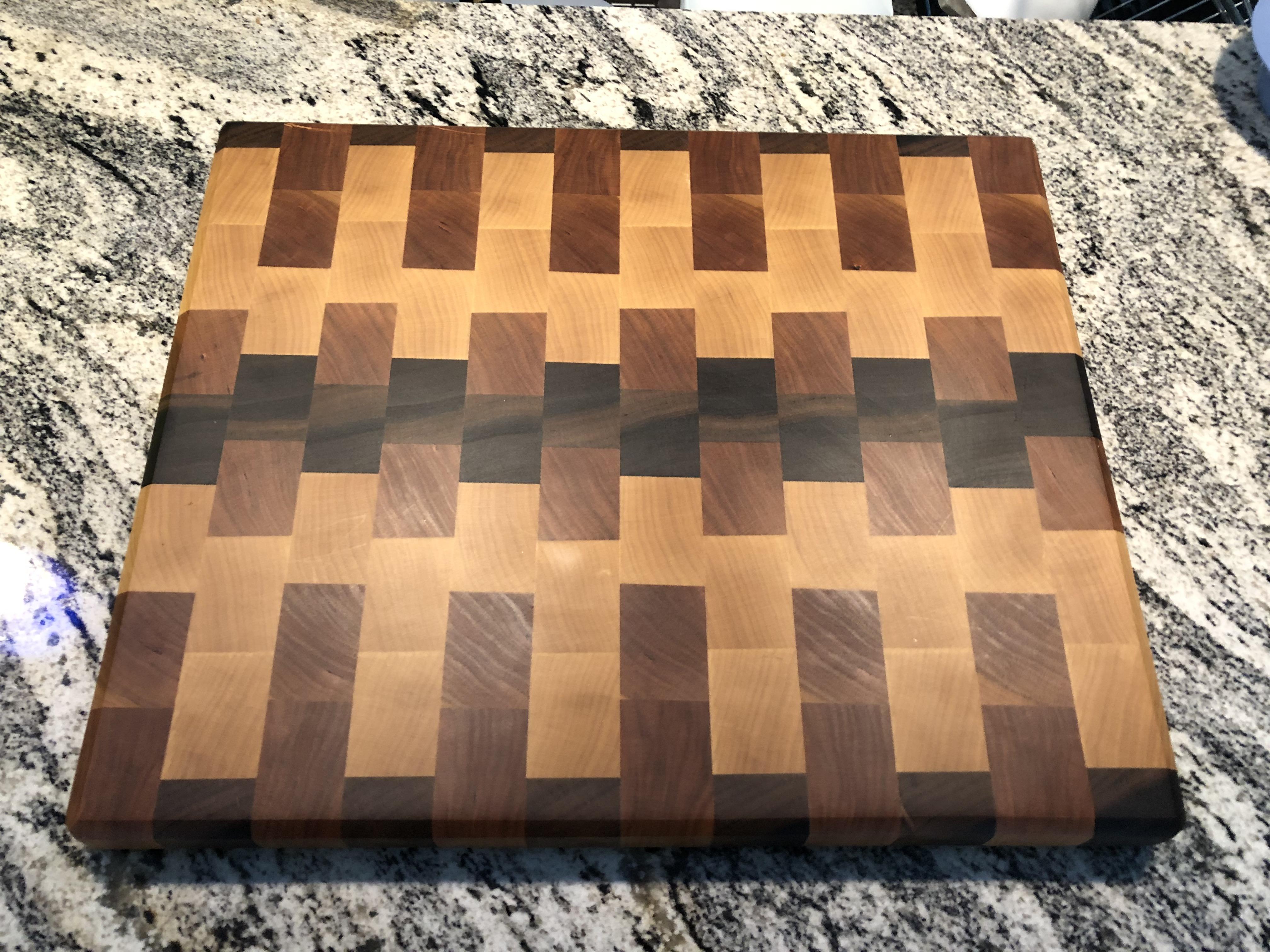 Cutting board attempt number 2. Used a hand power planer this time