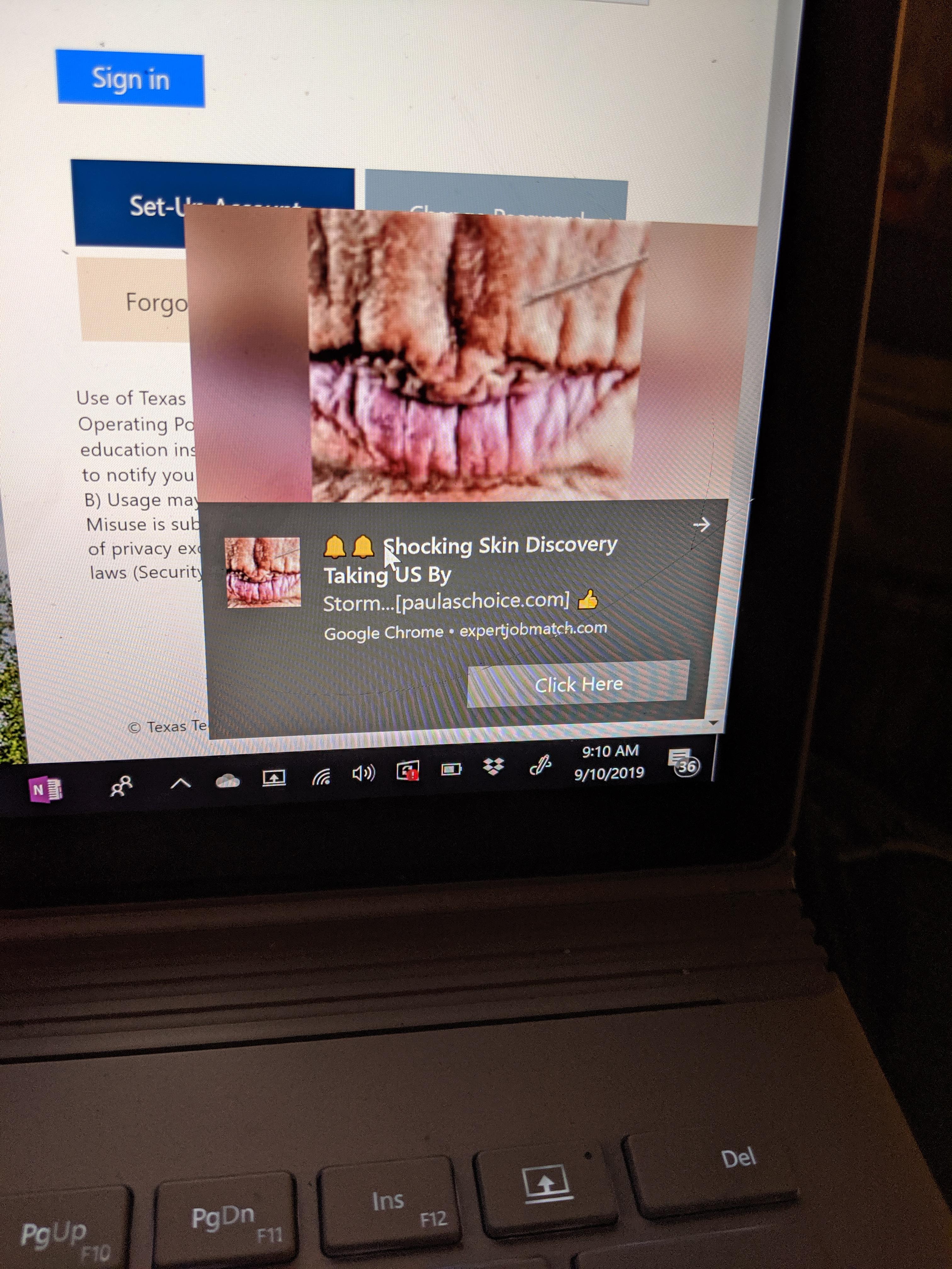 I keep getting popups from expert job match and am getting