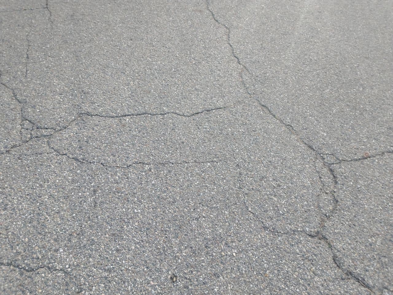 Probably the greatest cracks in the road I walk down daily I've ever