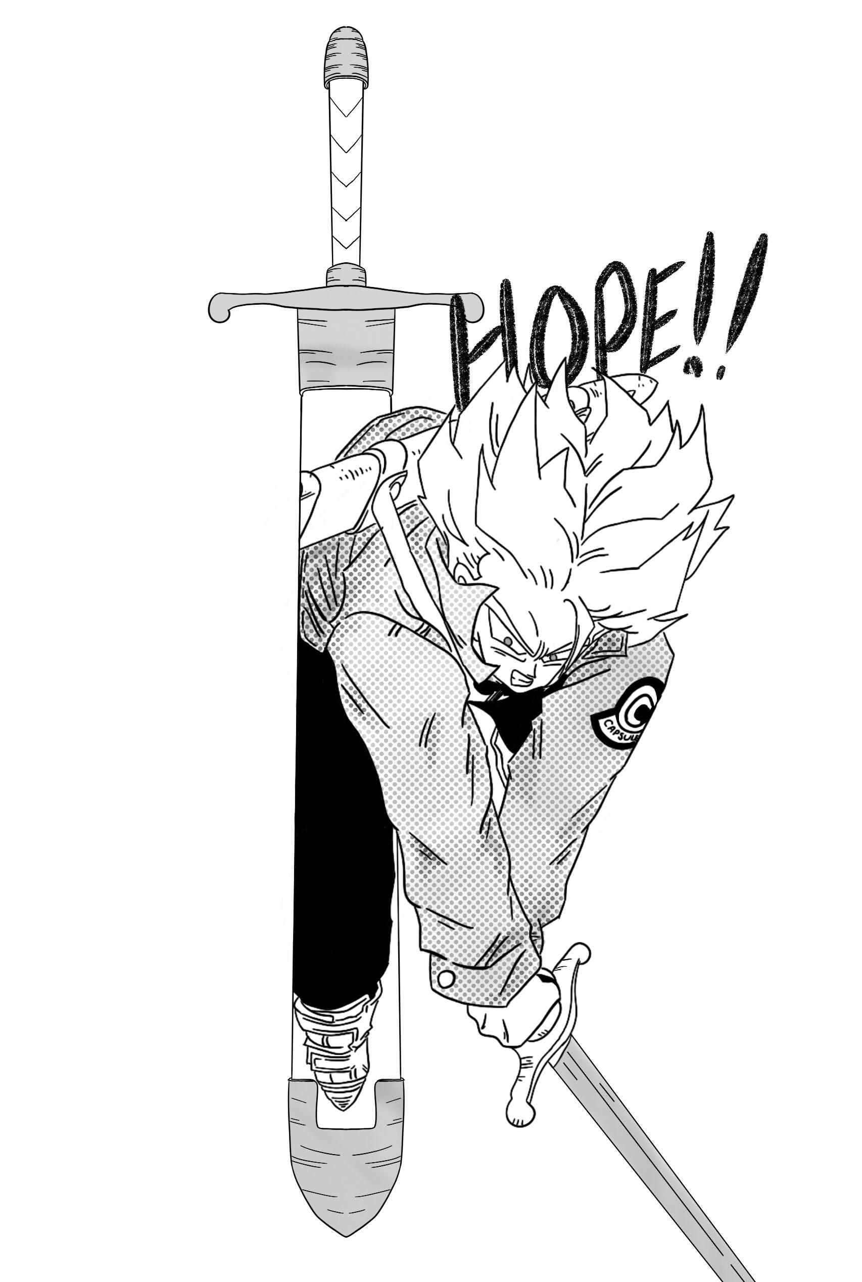 I designed a Trunks tattoo! r/anime