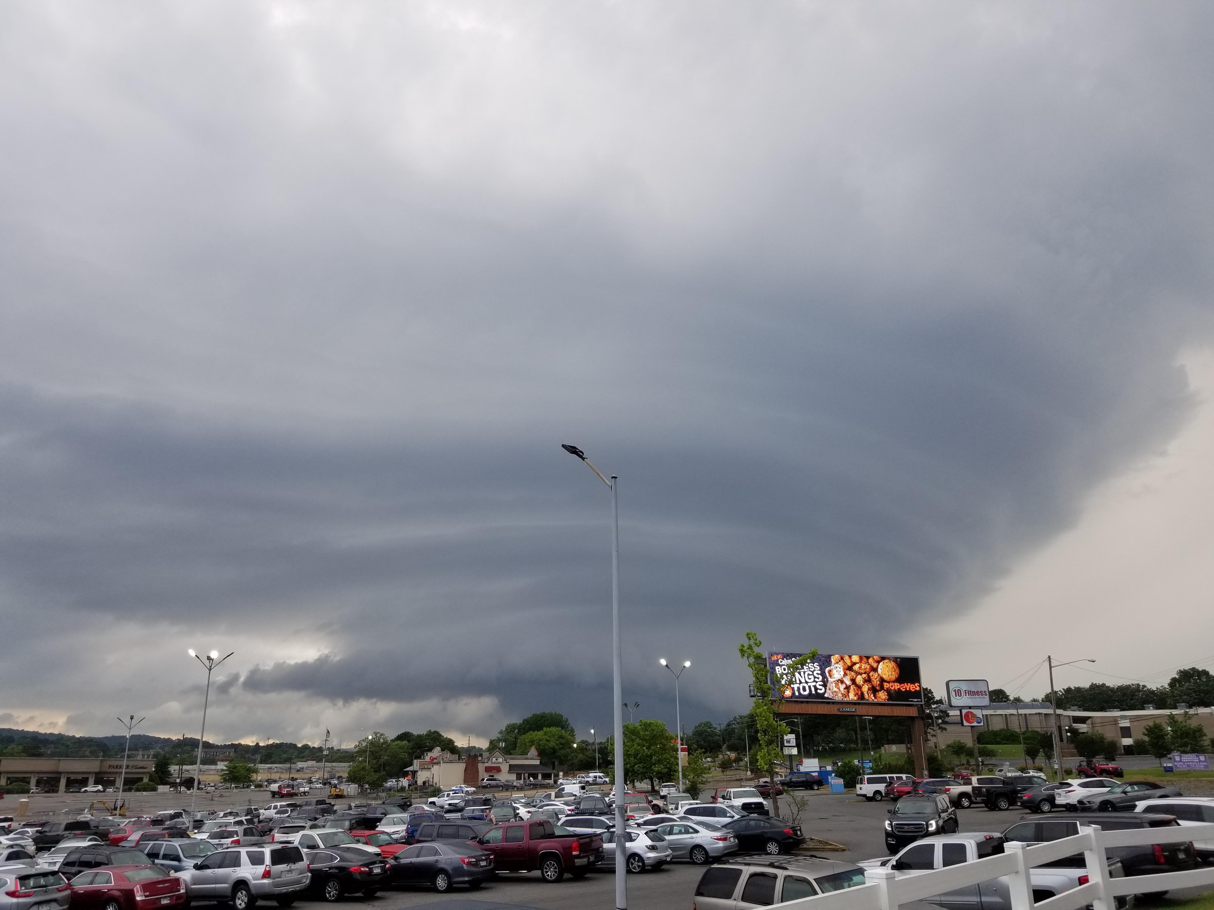 Cell from yesterday's storm passing through. Picture was taken off of