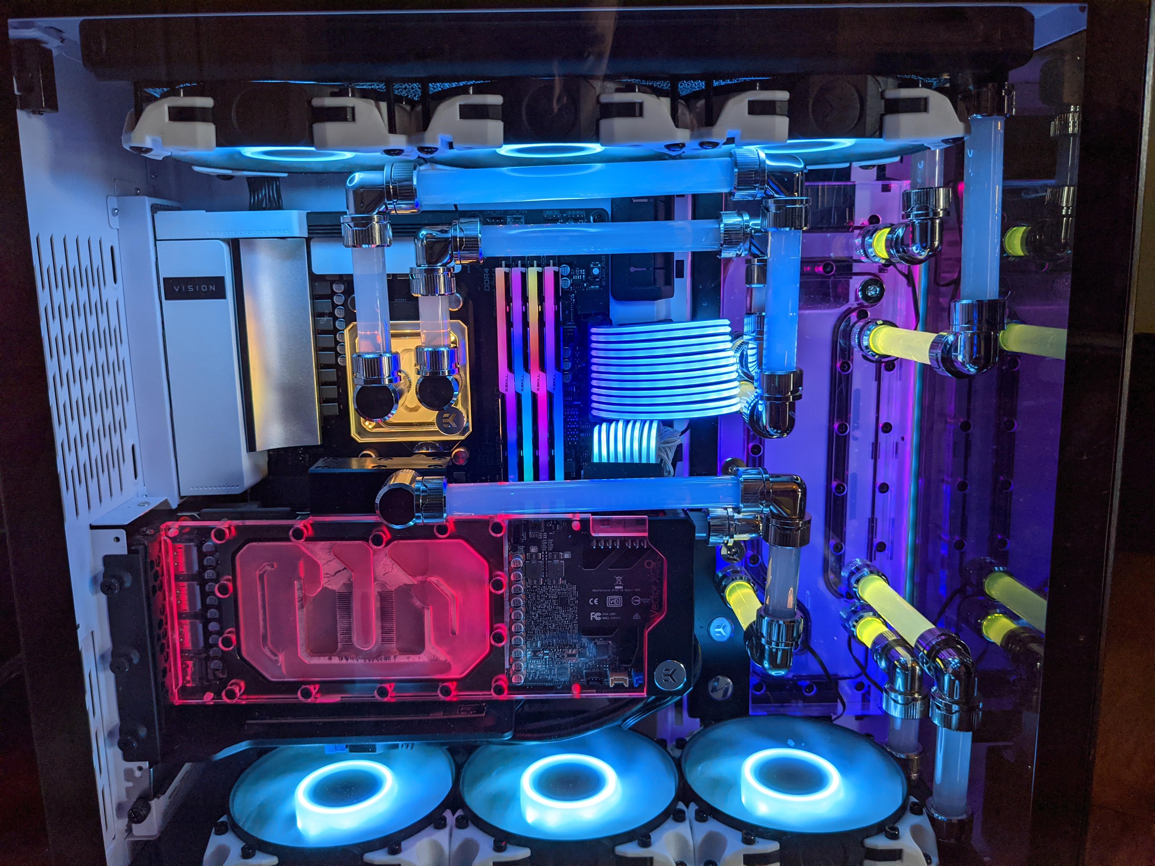 First custom loop. Glass tubing r/watercooling