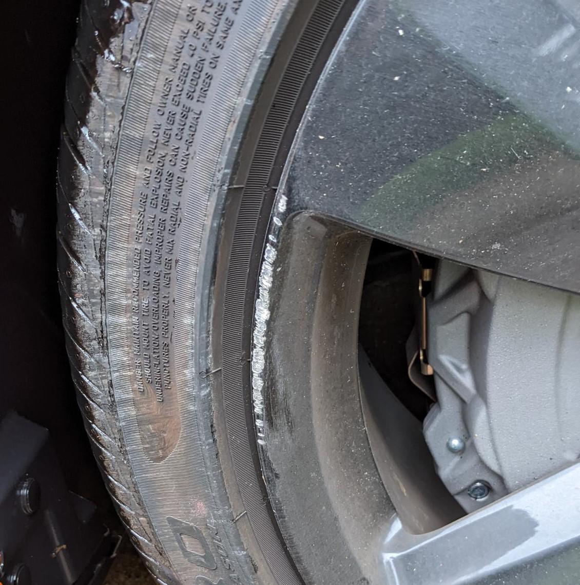 I dinged my rim on a curb. What's the best way to repair this? : r/Mustang