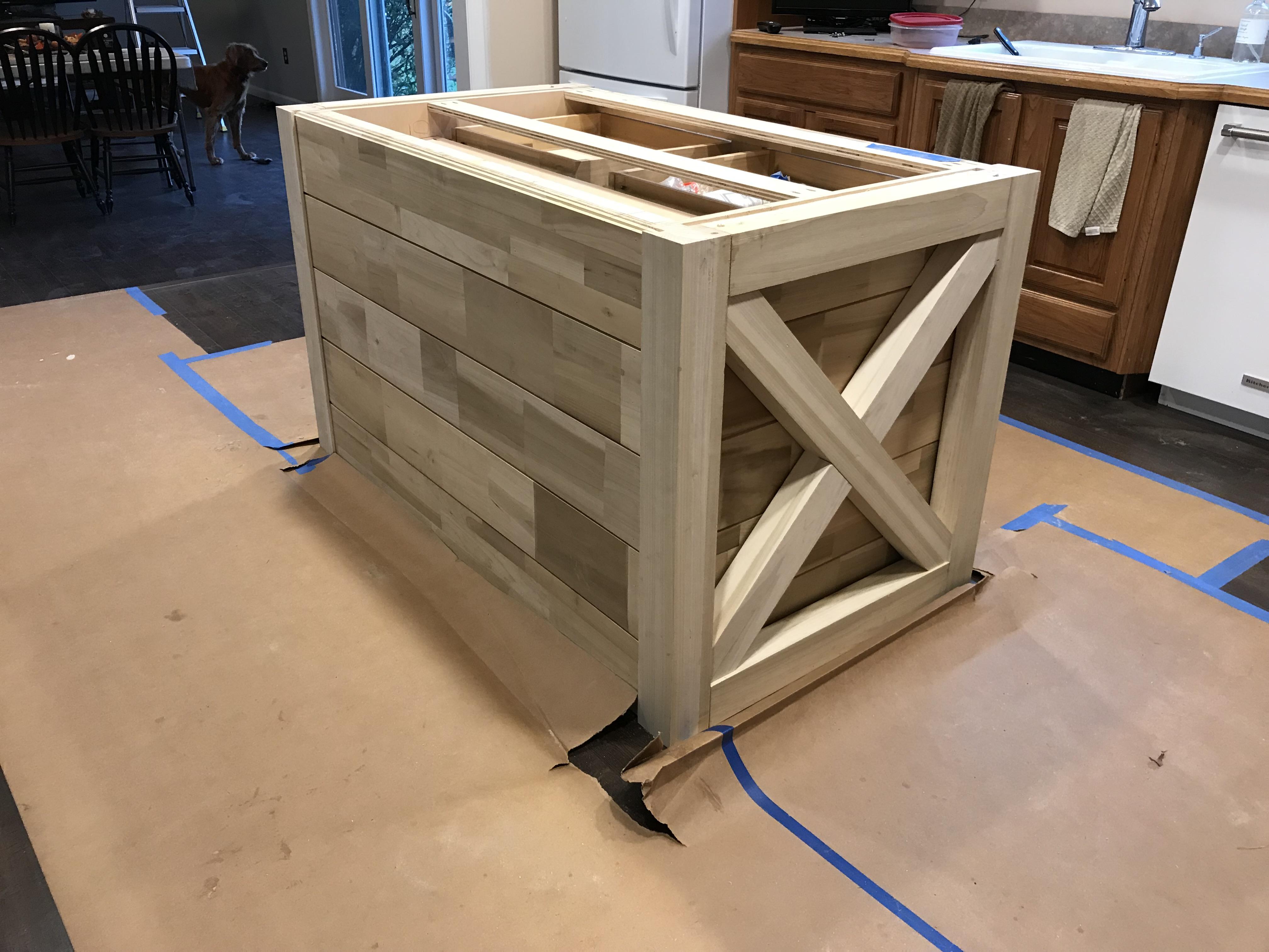 A customer kitchen island I made with my company Row Galley Modern