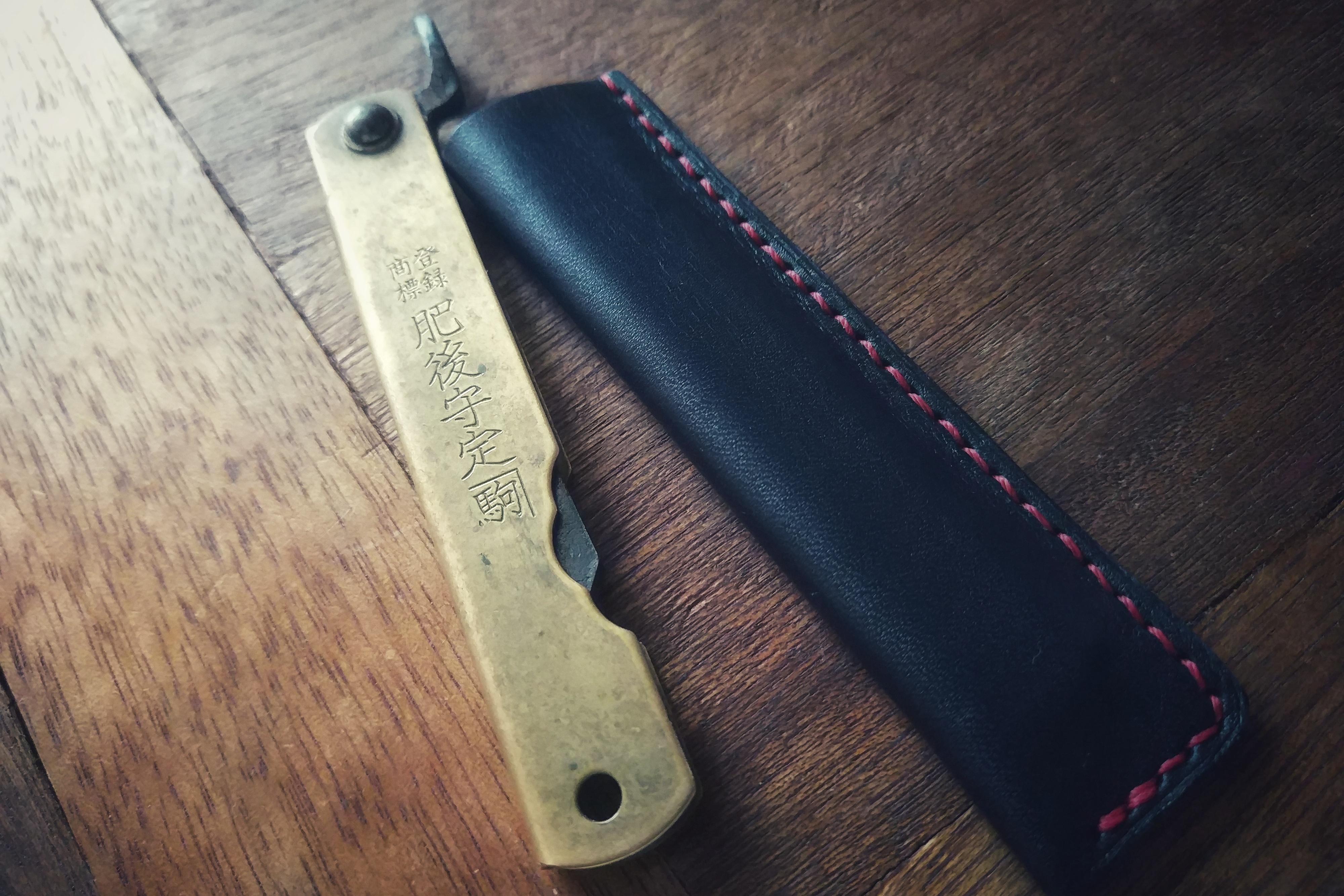 Made a small shealth for my little Japanese folding knife (higonokami