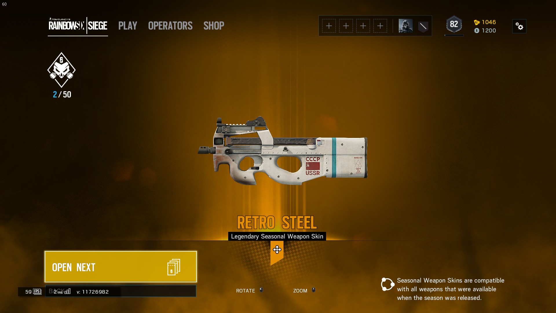 CCCP USSR Universal Legendary skin r/Rainbow6