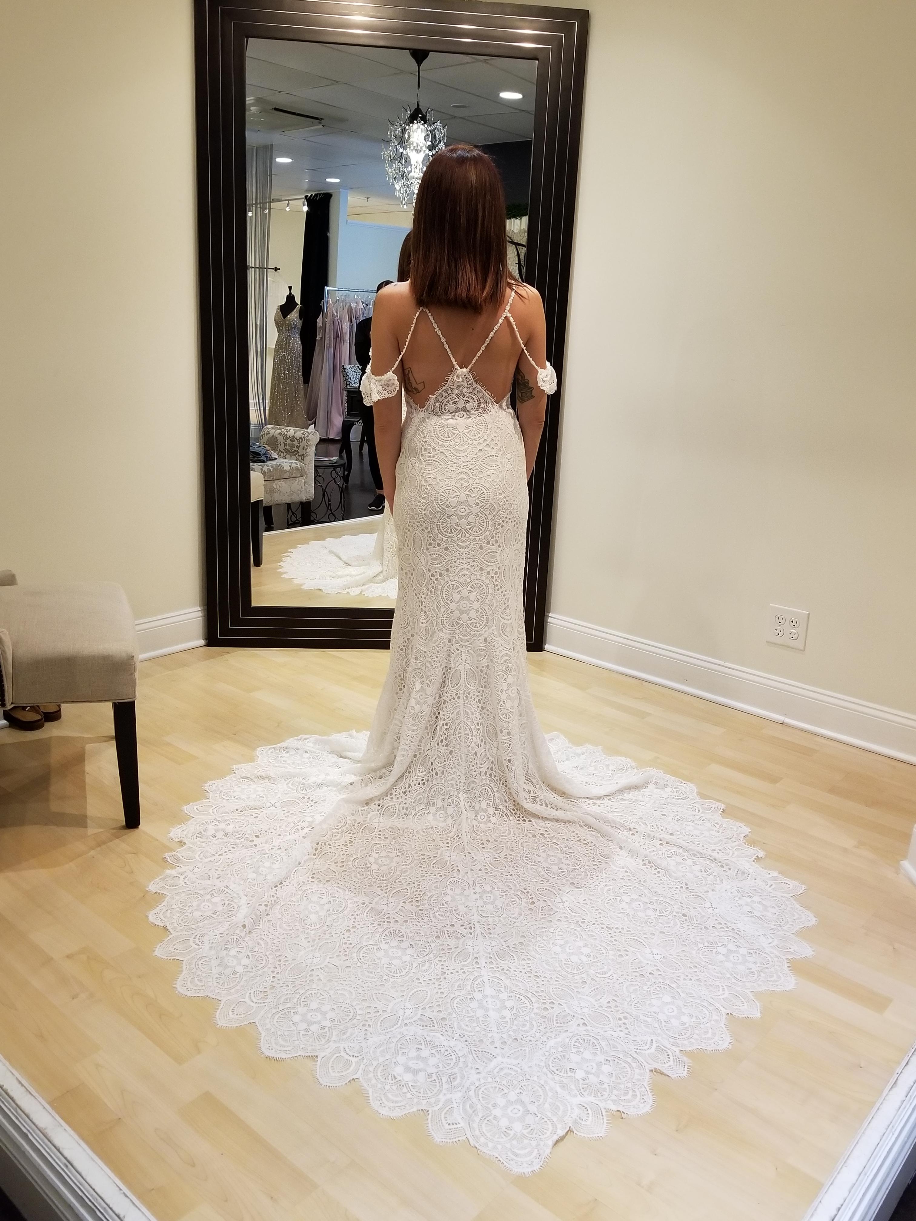 My Wilderly Adelaide dress arrived at the bridal shop and I am so in