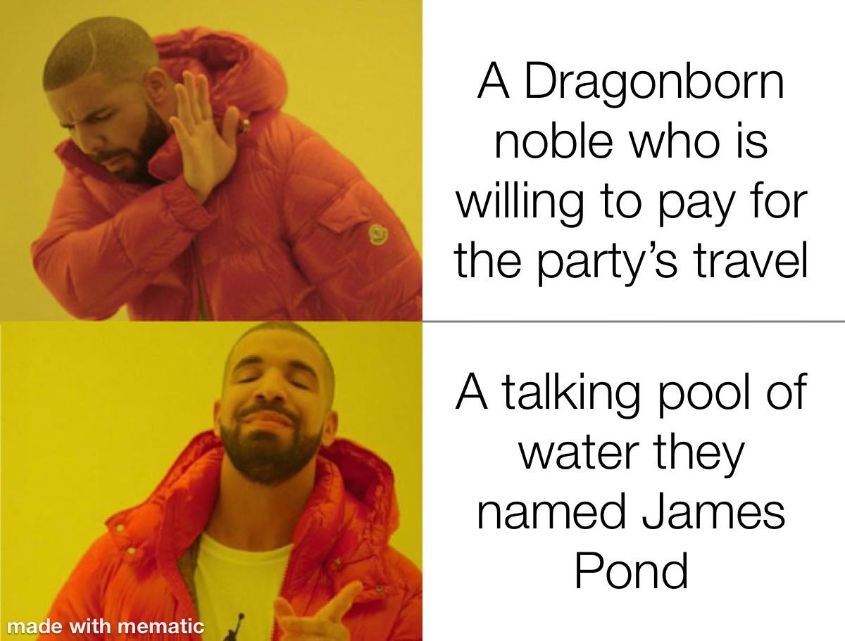 My party knows how to pick their favorite NPCs dndmemes