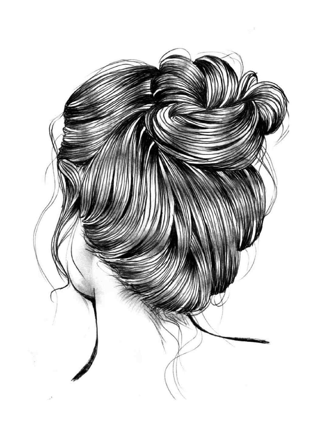 Another Loose Bun Hair Illustration r/Illustration