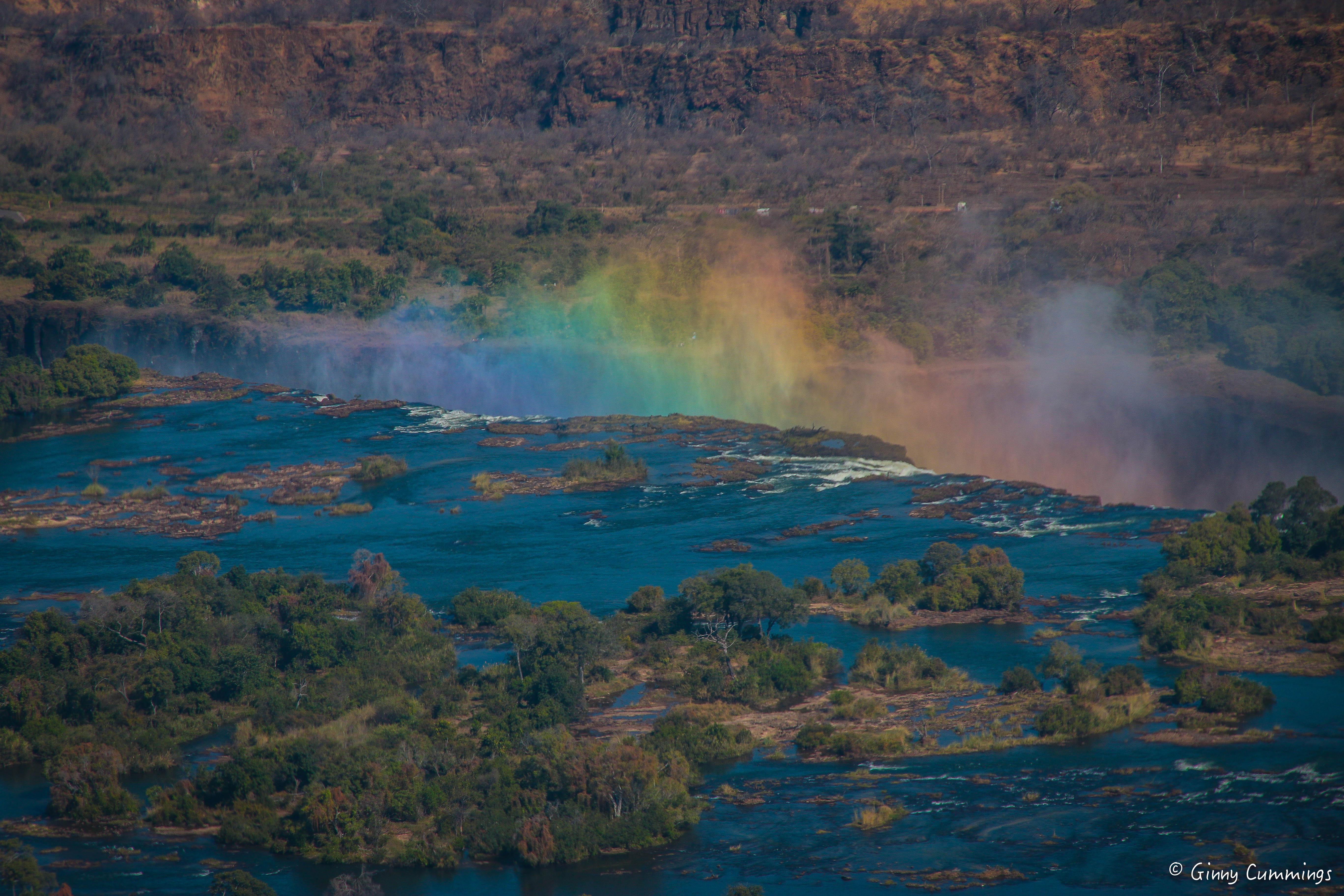 Rainbow mist over Victoria Falls, Zimbabwe. [5472x3648] (OC) r/EarthPorn