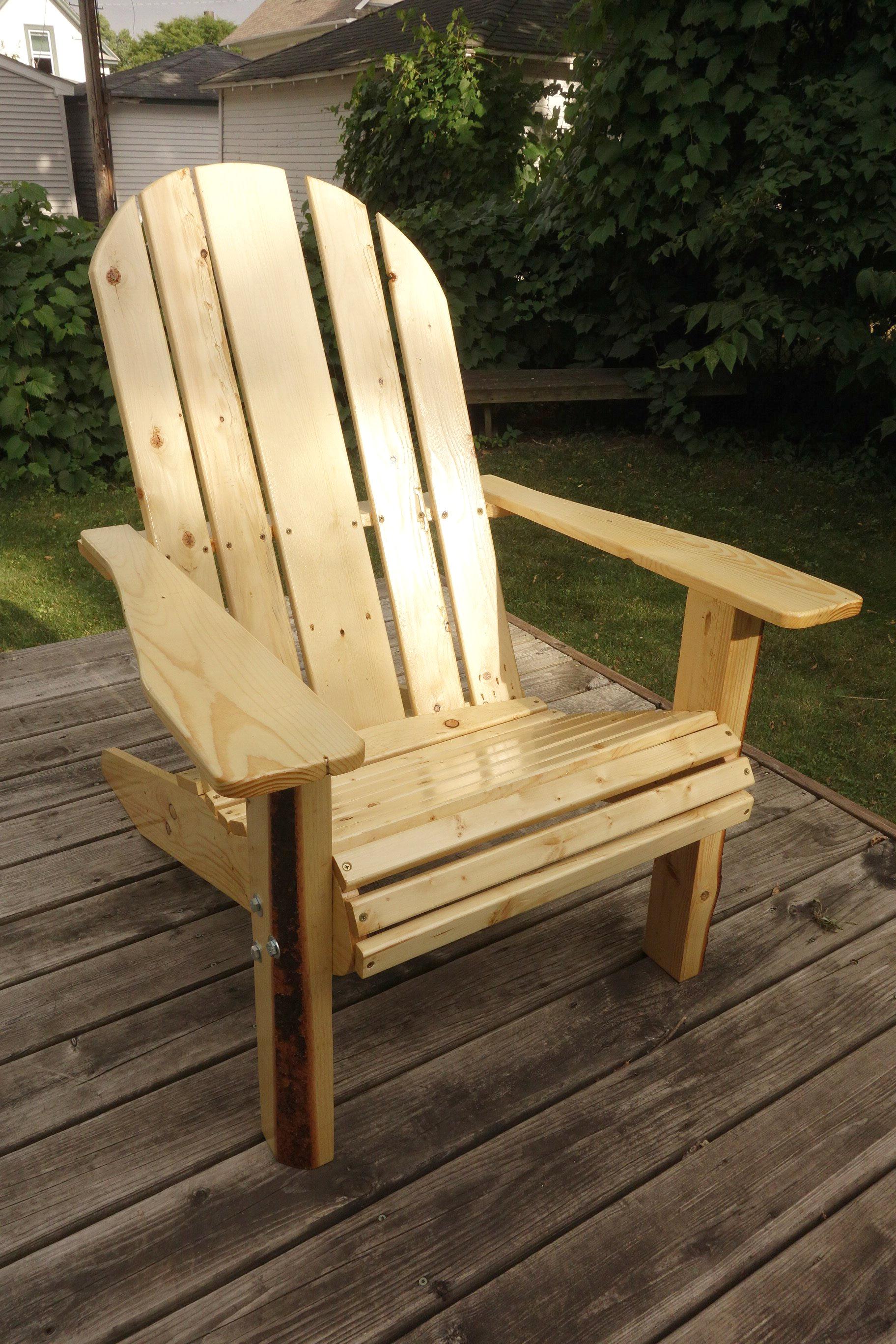 My Adirondack chair is finished! Made of 100 reclaimed wood. r